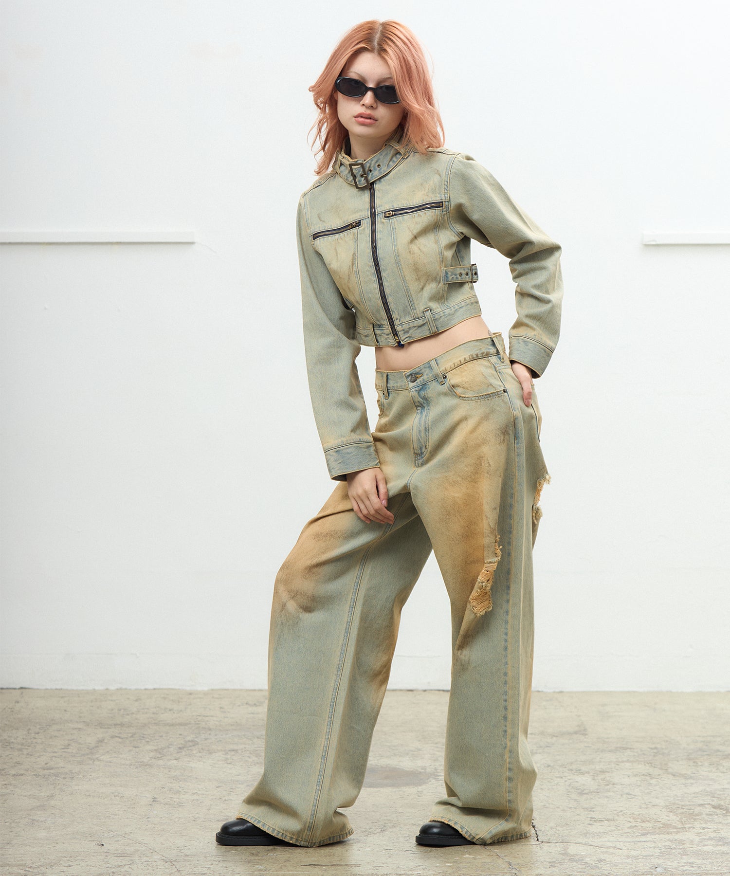 MODEL:170cm/COLOR:LIGHT BLUE/SIZE:M