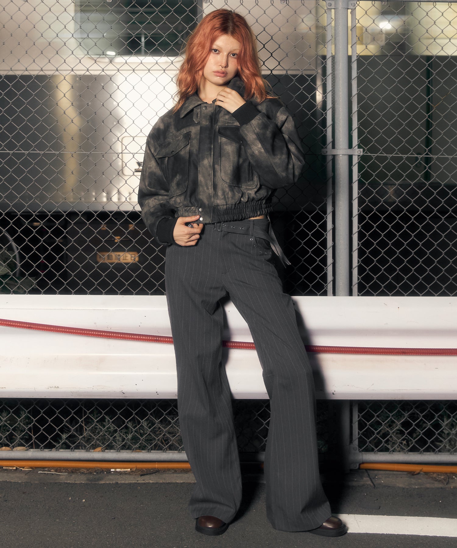 MODEL:170cm/COLOR:BLACK/SIZE:F