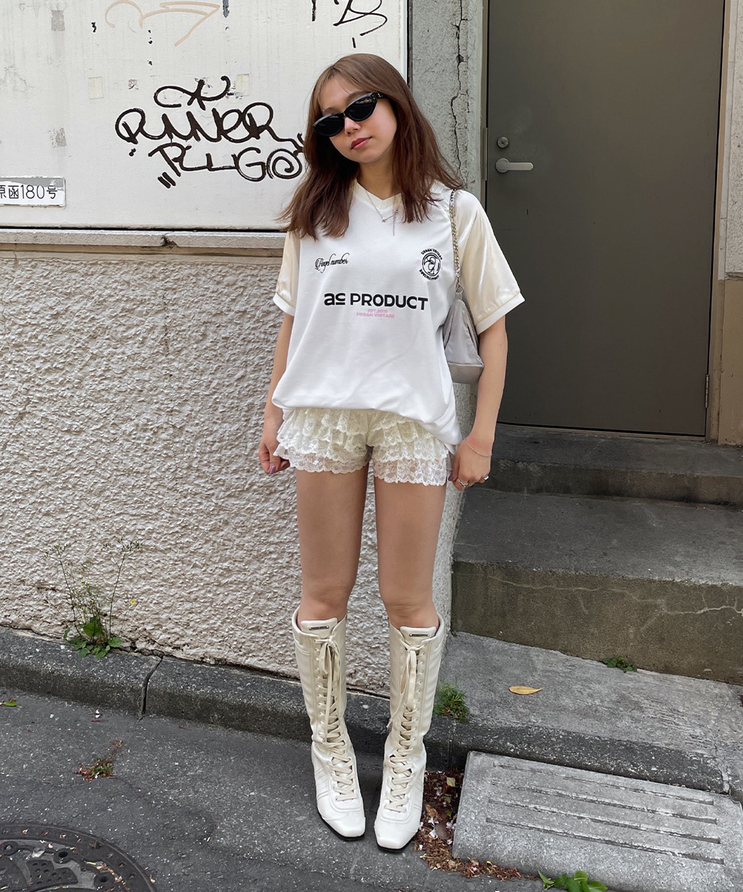 STAFF:159cm/COLOR:WHITE/SIZE:F