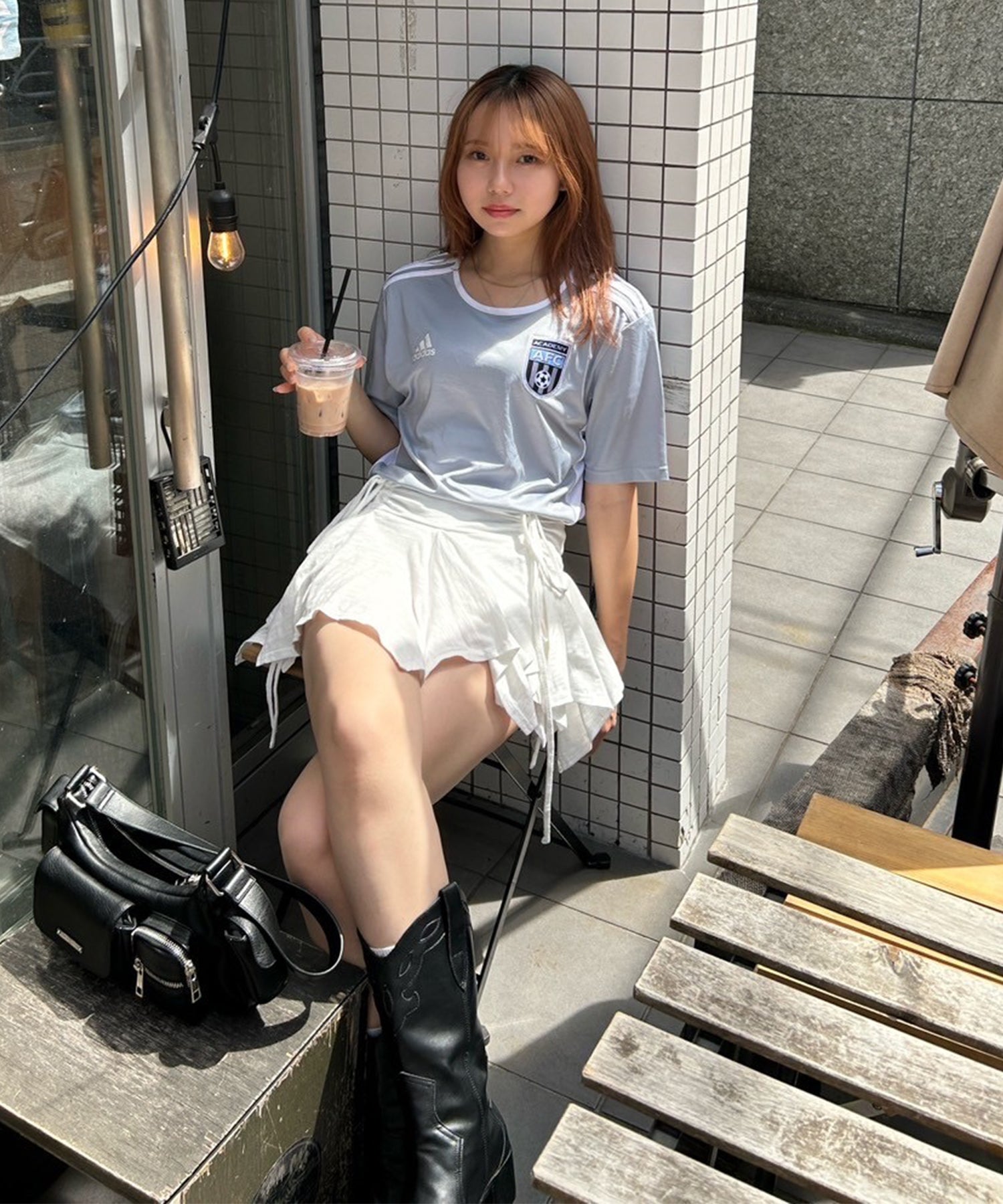 スカート ACLENT flere gather mini skirt ACLENT Flare gather mini skirt ミニスカート