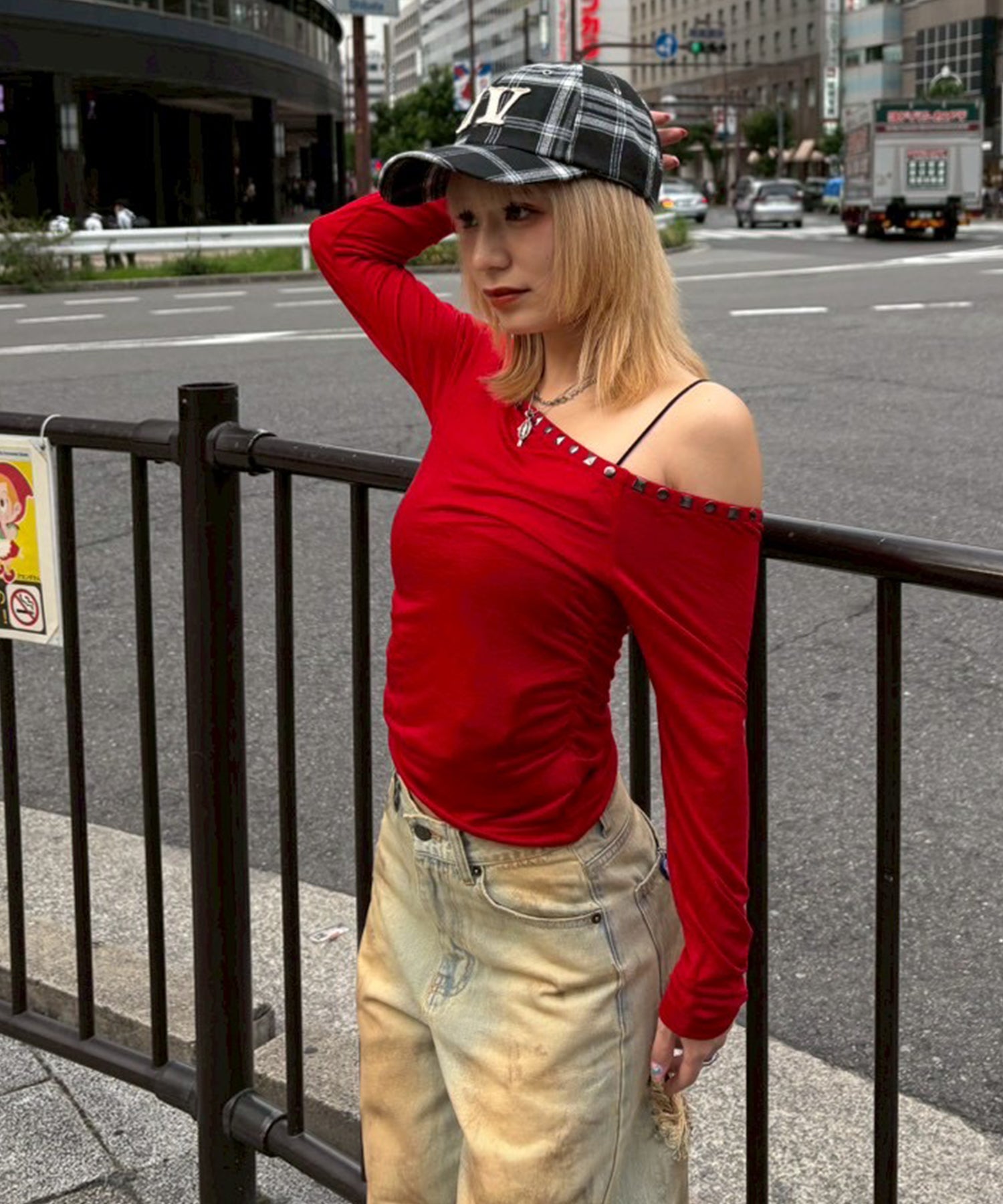 STAFF:151cm/COLOR:RED/SIZE:F