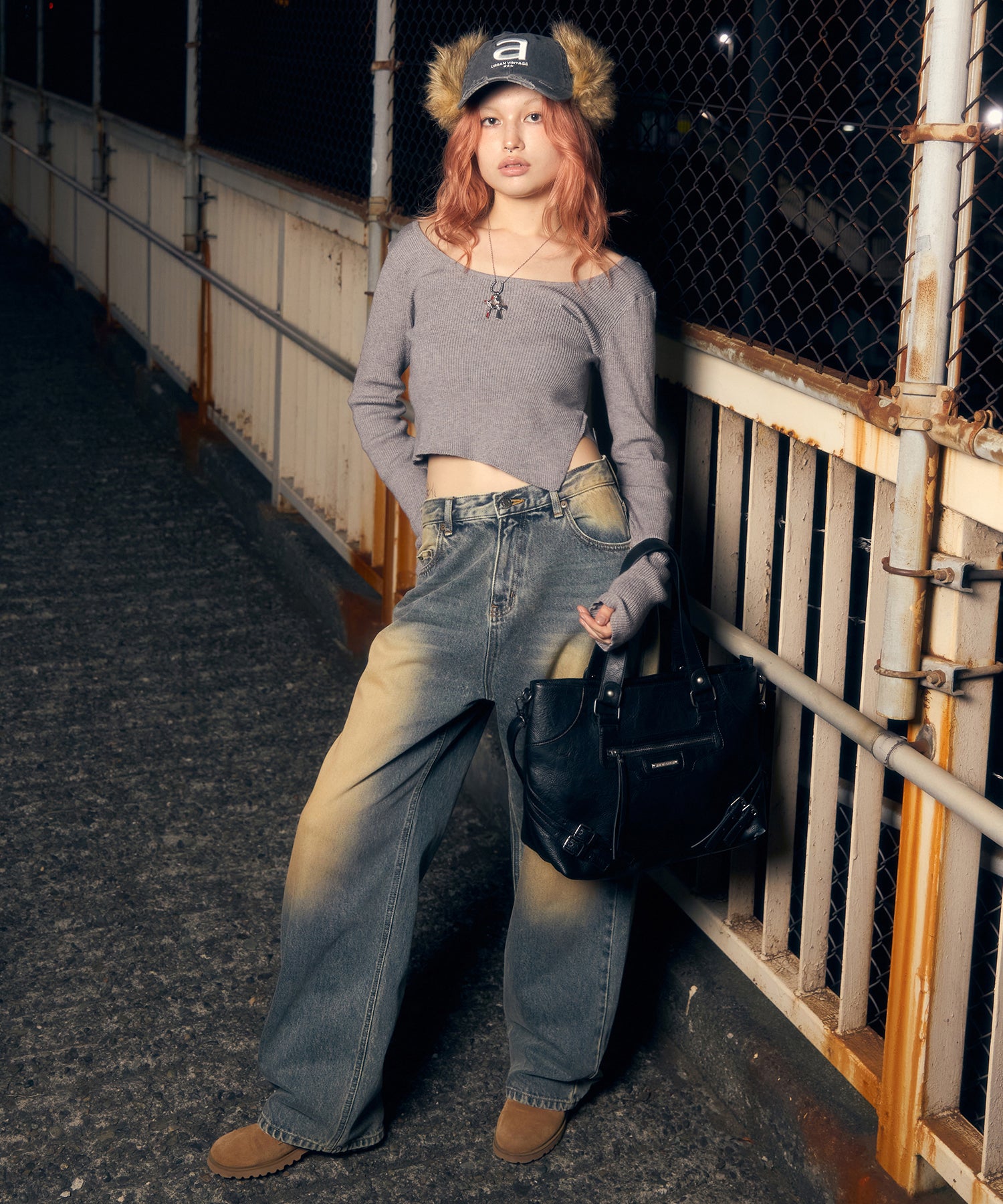 MODEL:170cm/COLOR:GRAY/SIZE:F