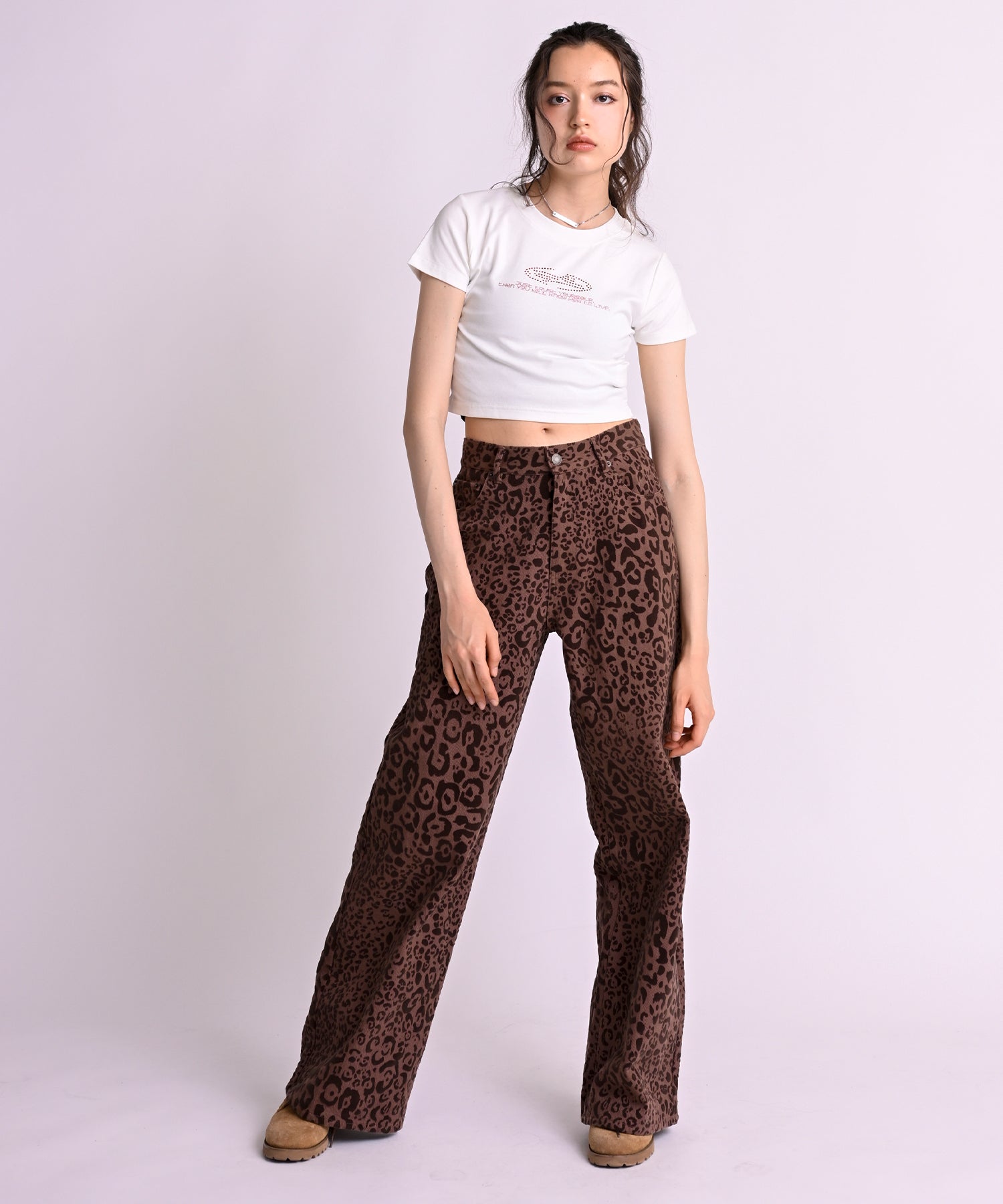 MODEL:171cm/COLOR:BROWN/SIZE:モデルサイズ［股下81cm］