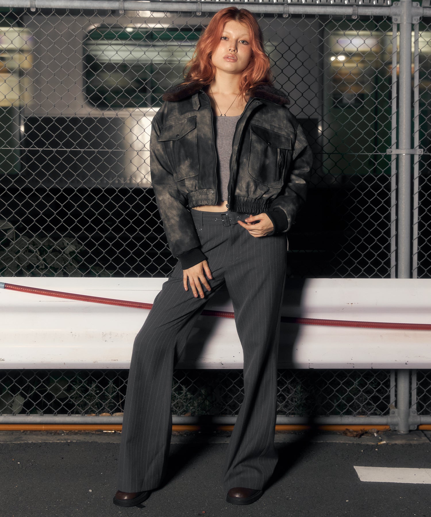 MODEL:170cm/COLOR:BLACK/SIZE:F