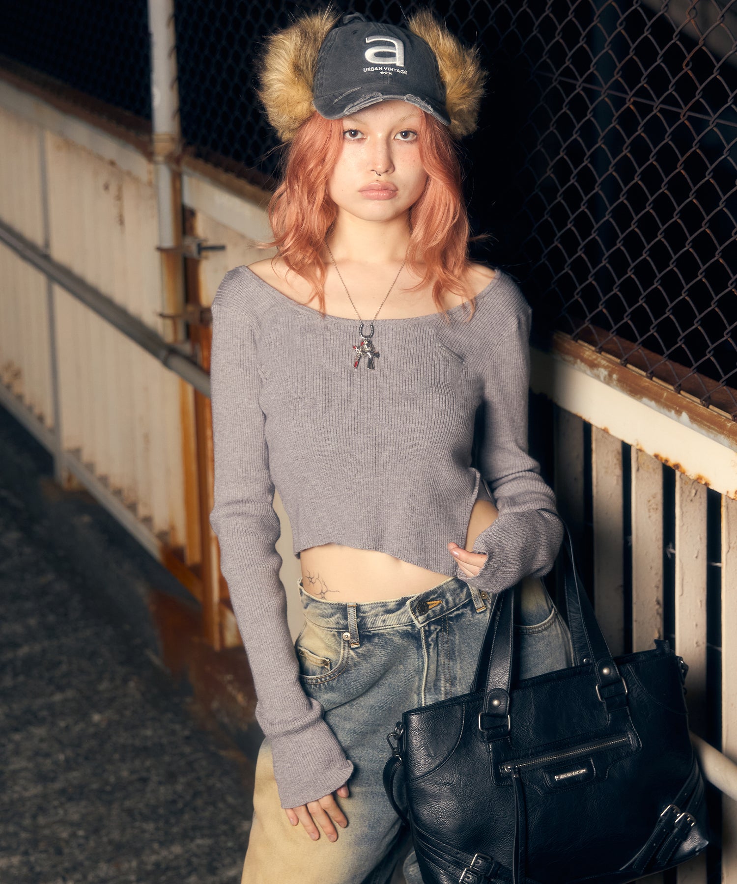 MODEL:170cm/COLOR:GRAY/SIZE:F