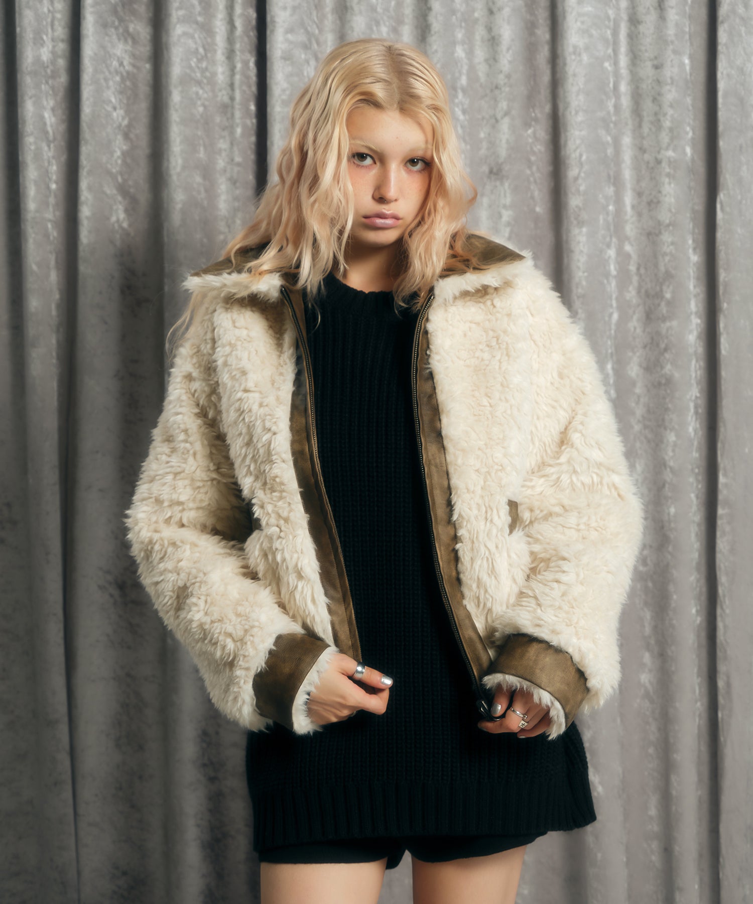 MODEL:170cm/COLOR:IVORY/SIZE:F