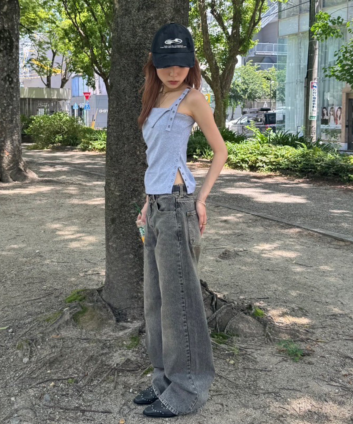 STAFF:155cm/COLOR:BLACK
