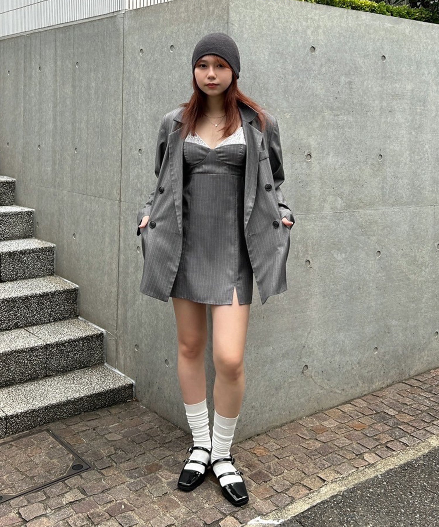 STAFF:159cm/COLOR:GRAY/SIZE:F