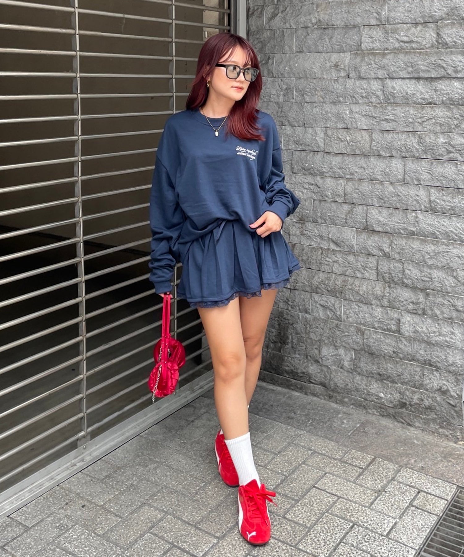 STAFF:153cm/COLOR:NAVY/SIZE:F