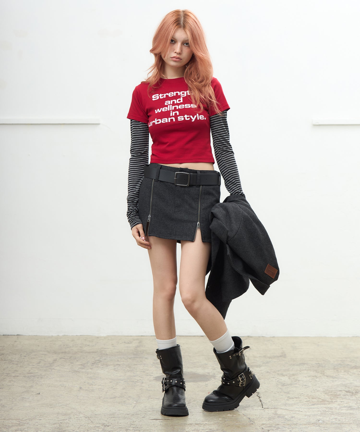 MODEL:170cm/COLOR:BLACK/SIZE:M