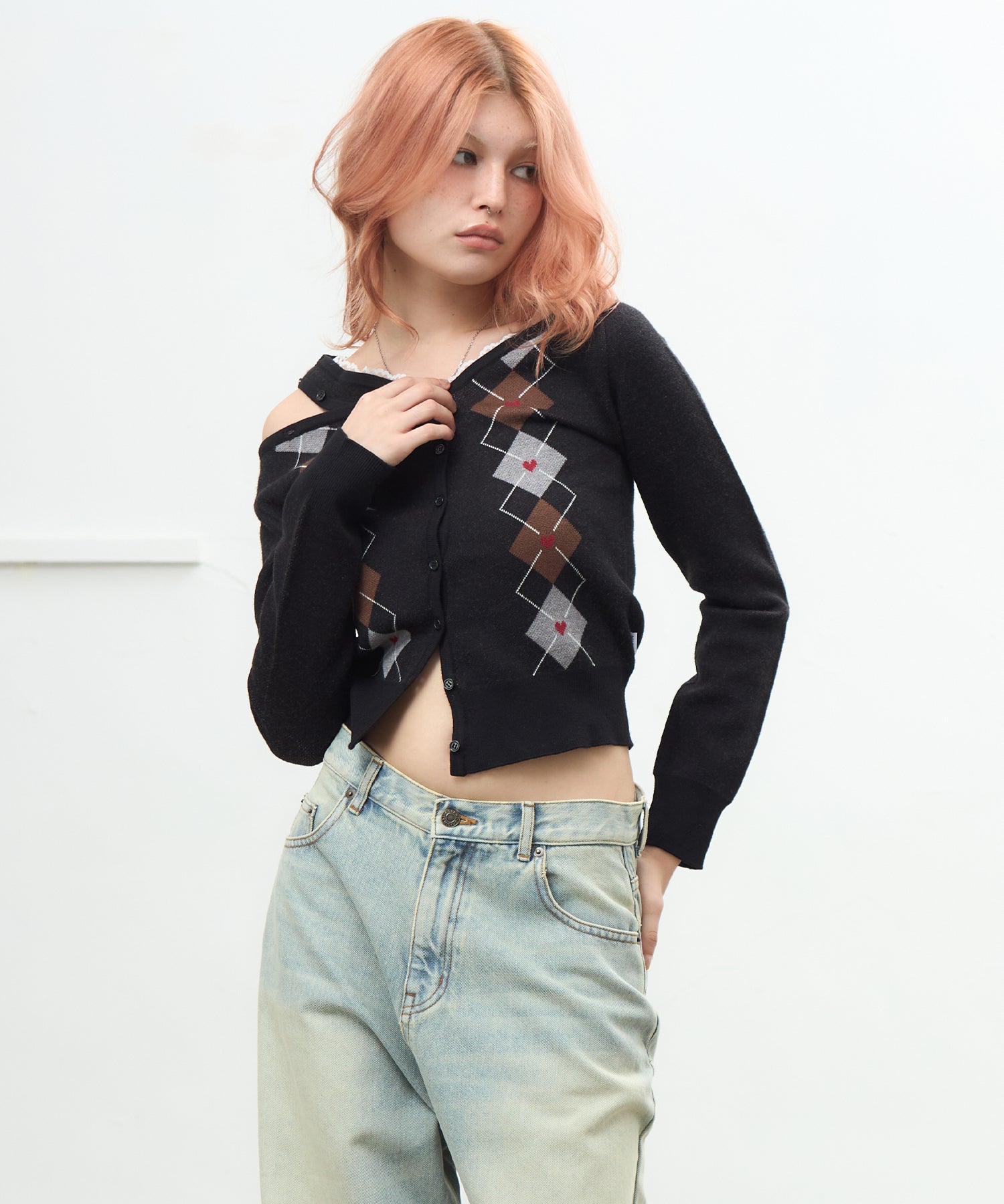MODEL:170cm/COLOR:BLACK/SIZE:F