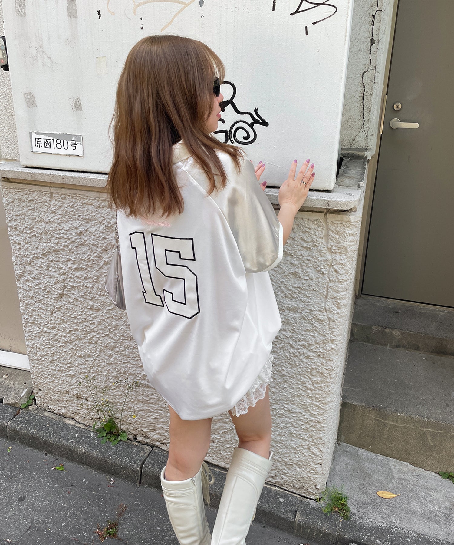 STAFF:159cm/COLOR:WHITE/SIZE:F