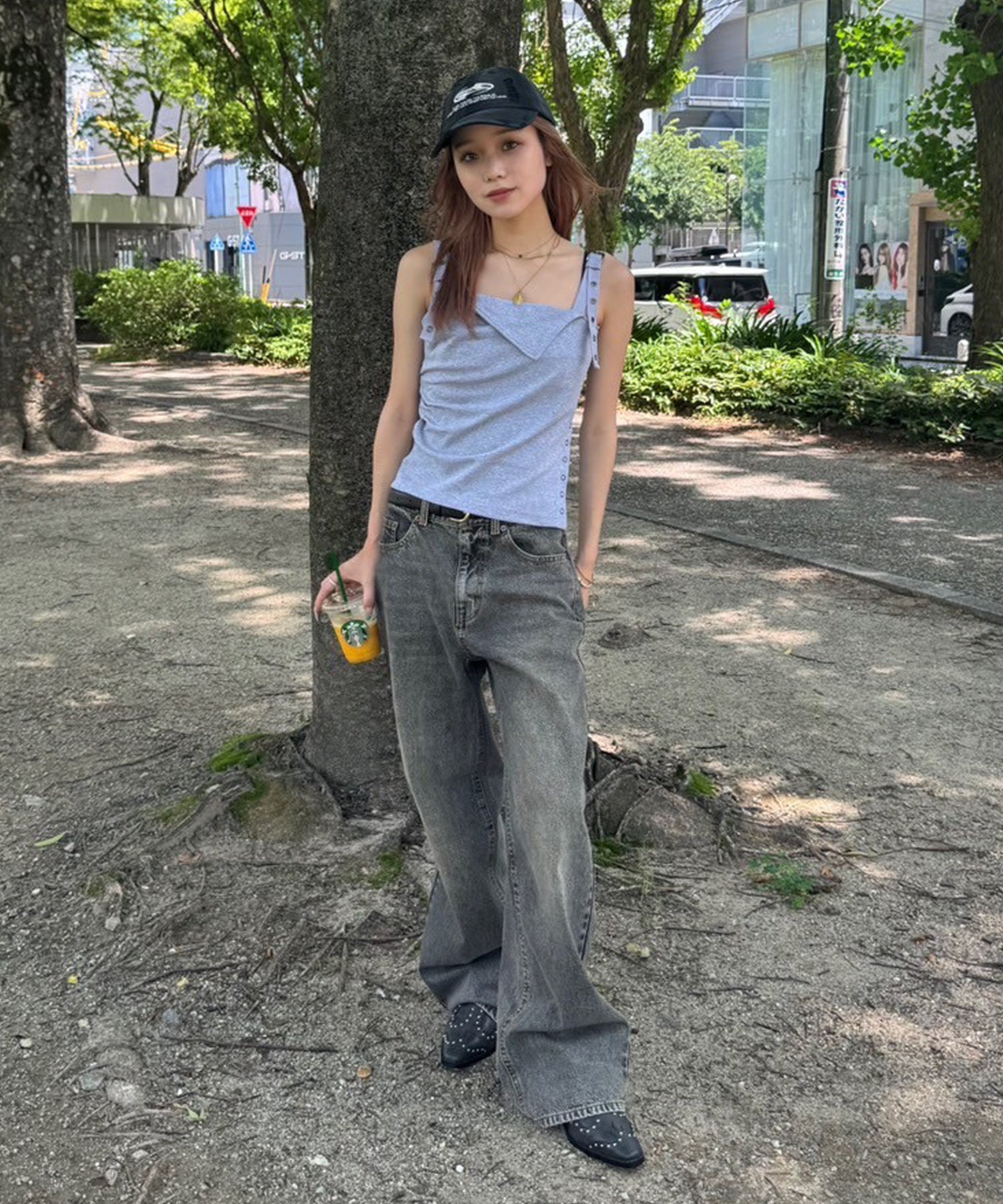 STAFF:155cm/COLOR:BLACK