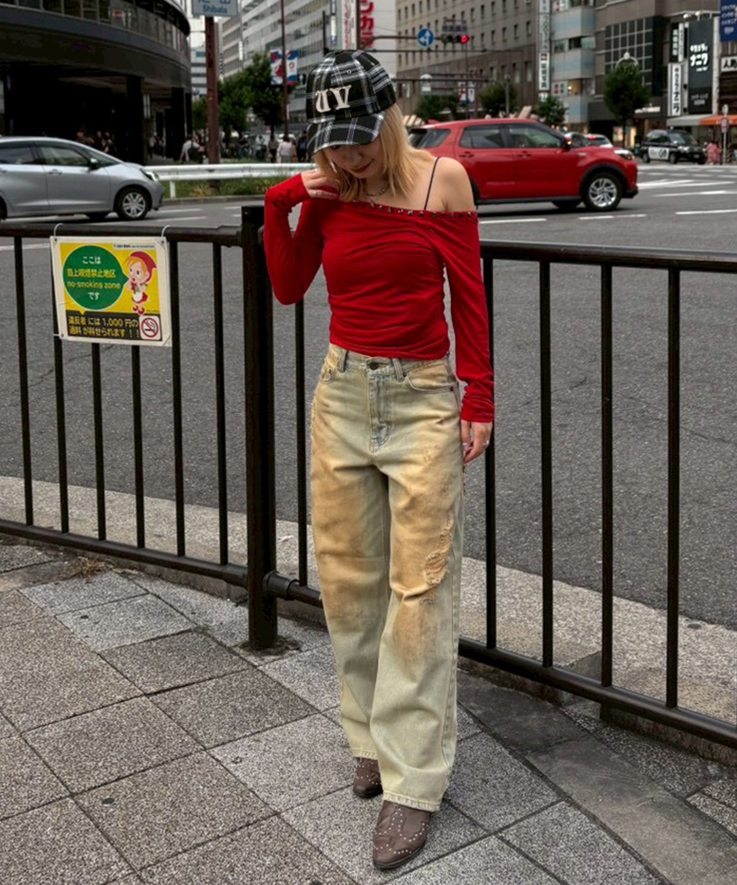 STAFF:151cm/COLOR:RED/SIZE:F
