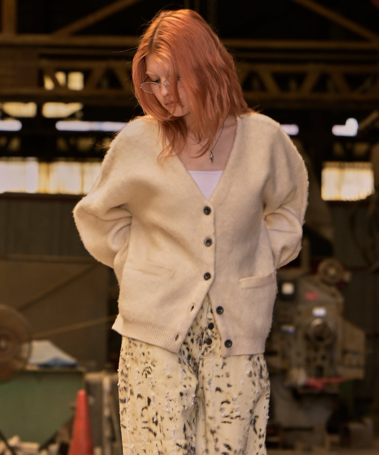 MODEL:170cm/COLOR:IVORY/SIZE:F