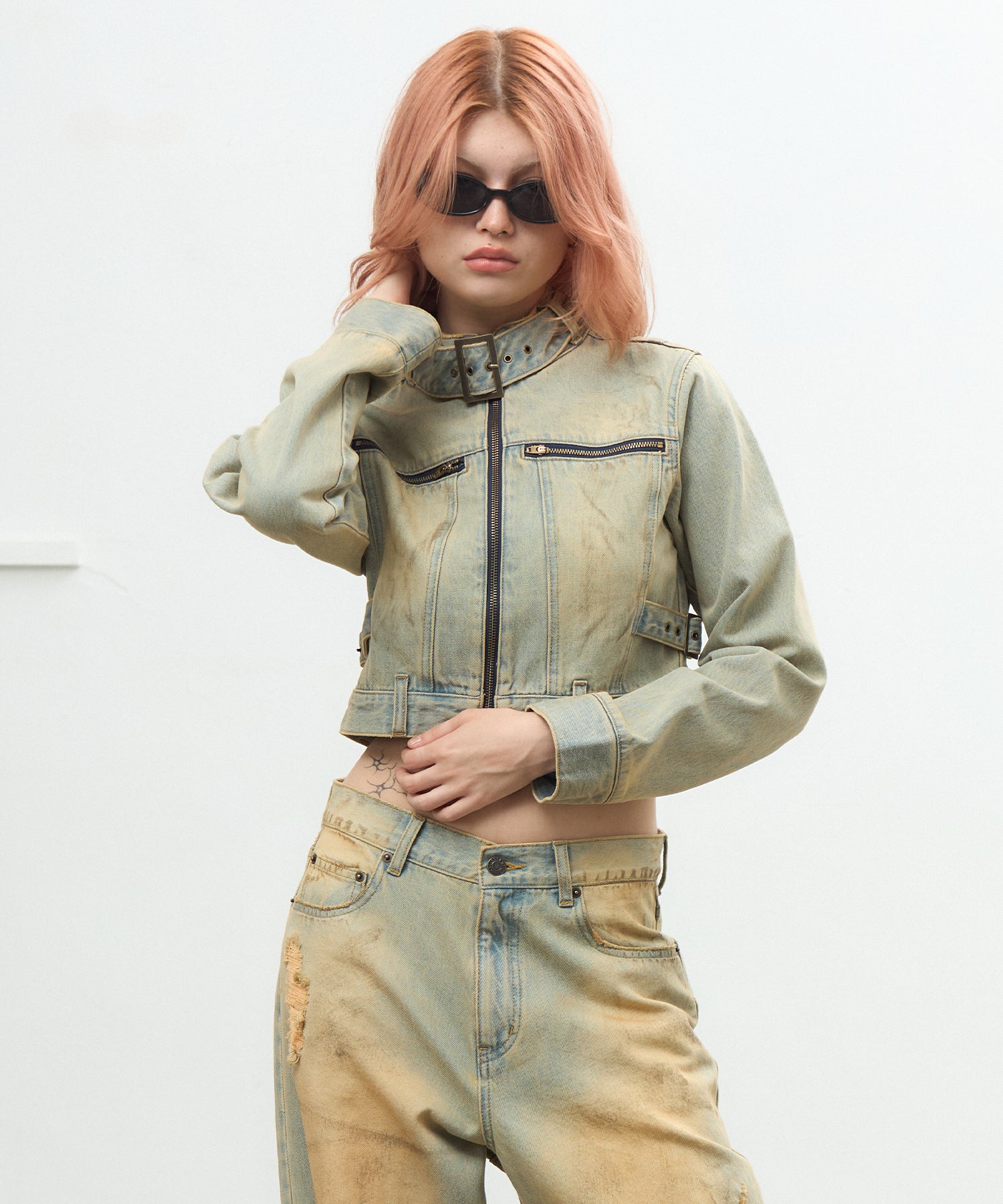 MODEL:170cm/COLOR:LIGHT BLUE/SIZE:M