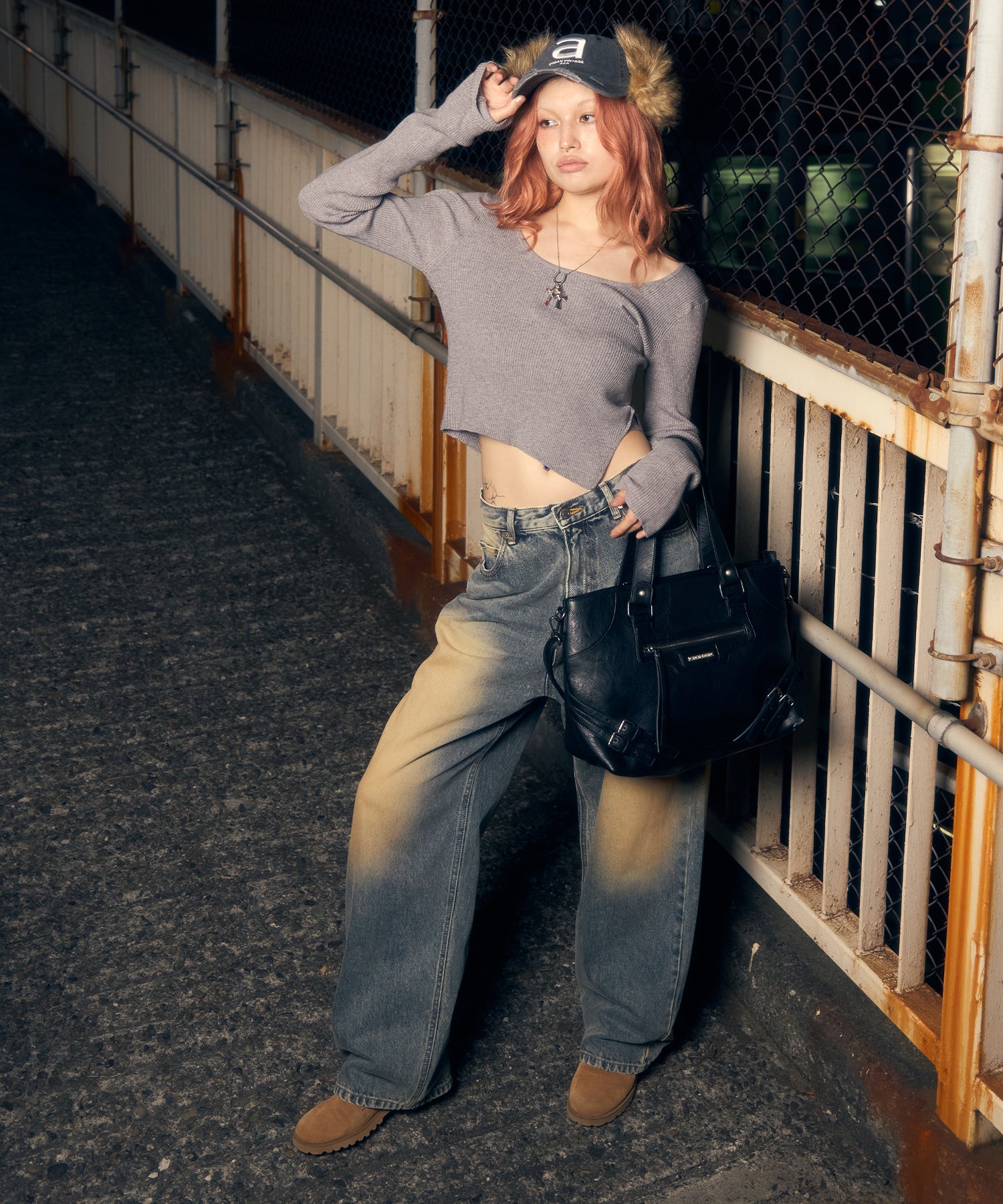 MODEL:170cm/COLOR:GRAY/SIZE:F
