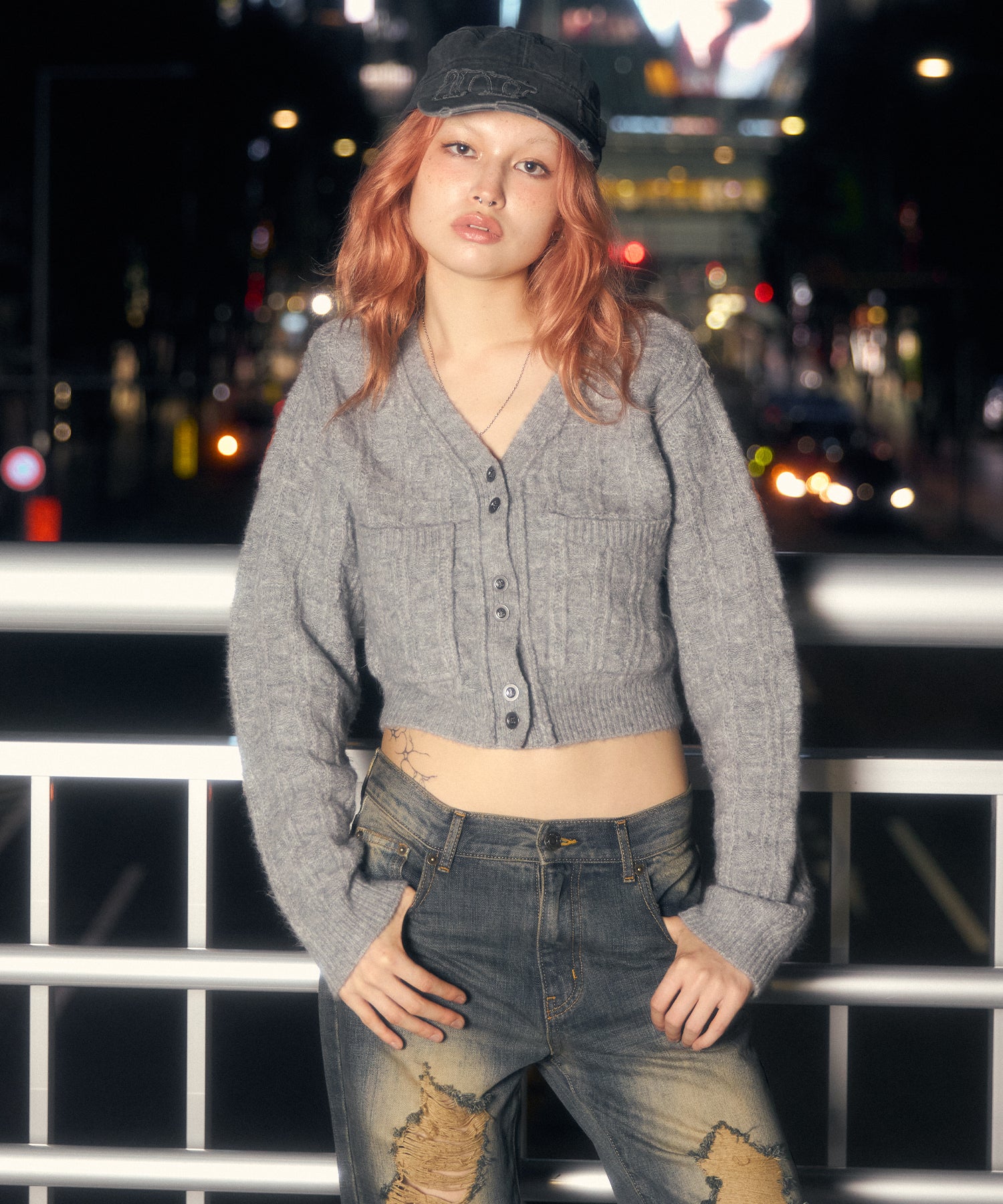 MODEL:170cm/COLOR:GRAY/SIZE:F