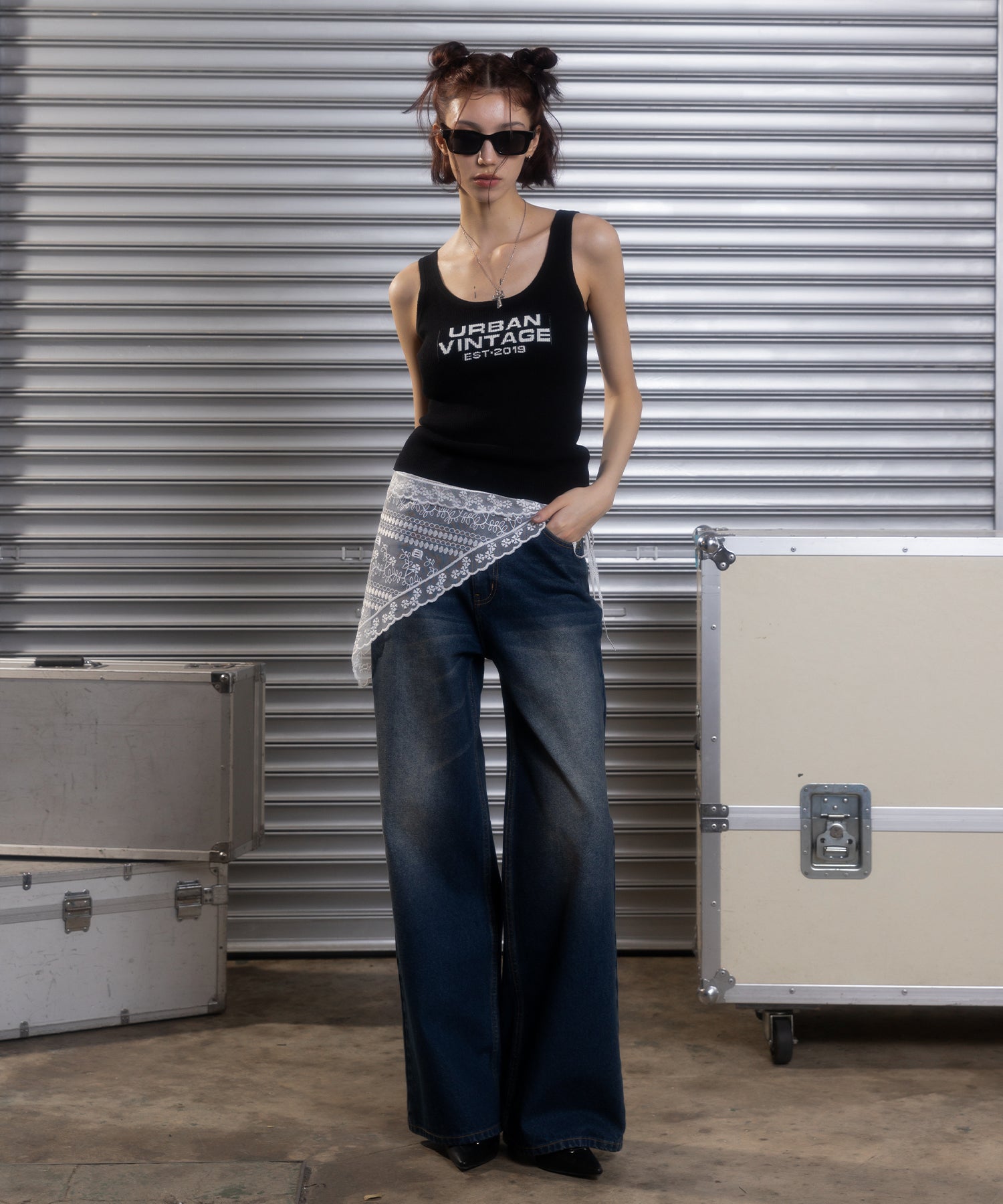 MODEL:172cm/COLOR:BLUE/SIZE:モデルサイズ着用［股下79cm］