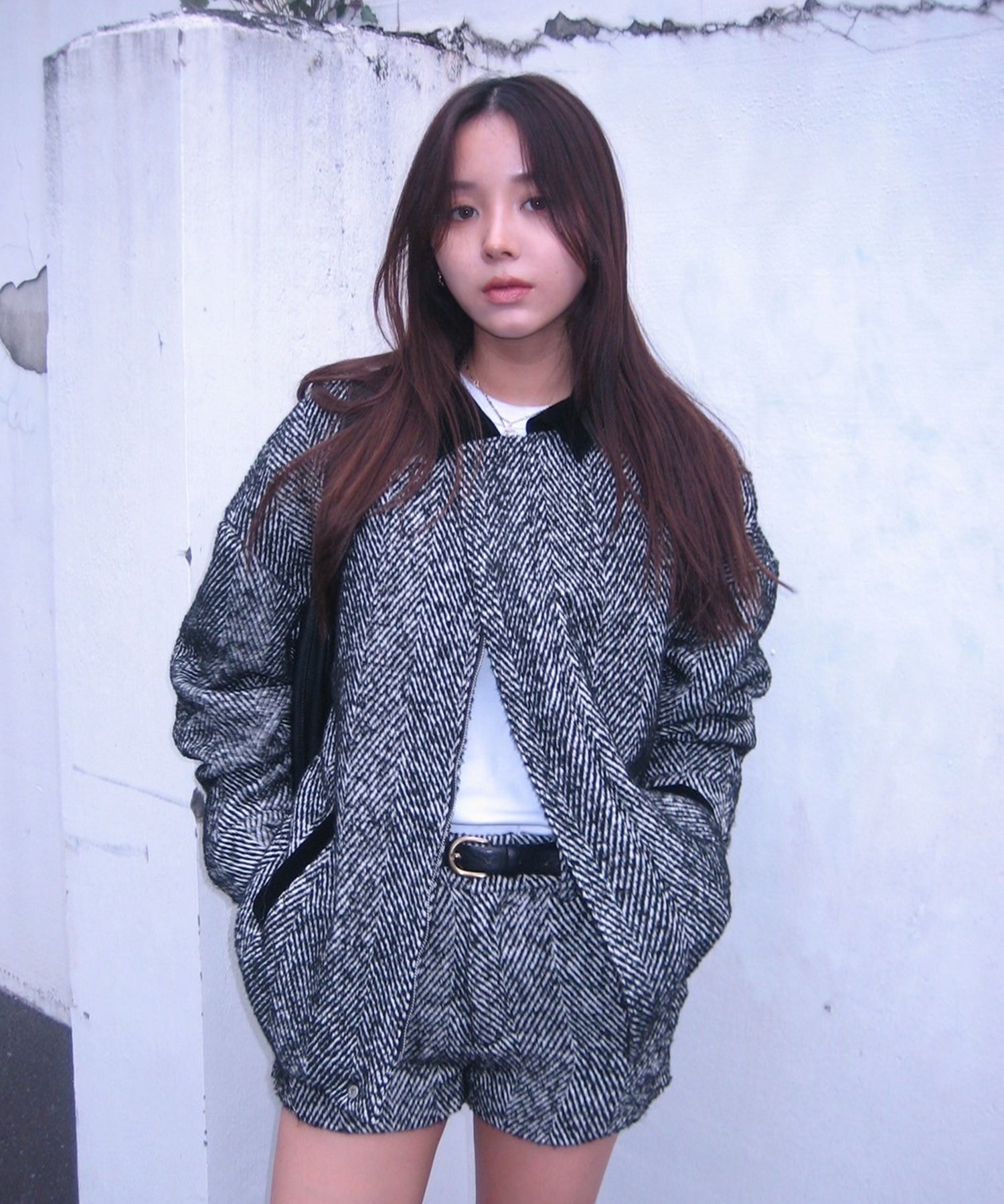 Herringbone tweed blouson｜ACLENT（アクレント）