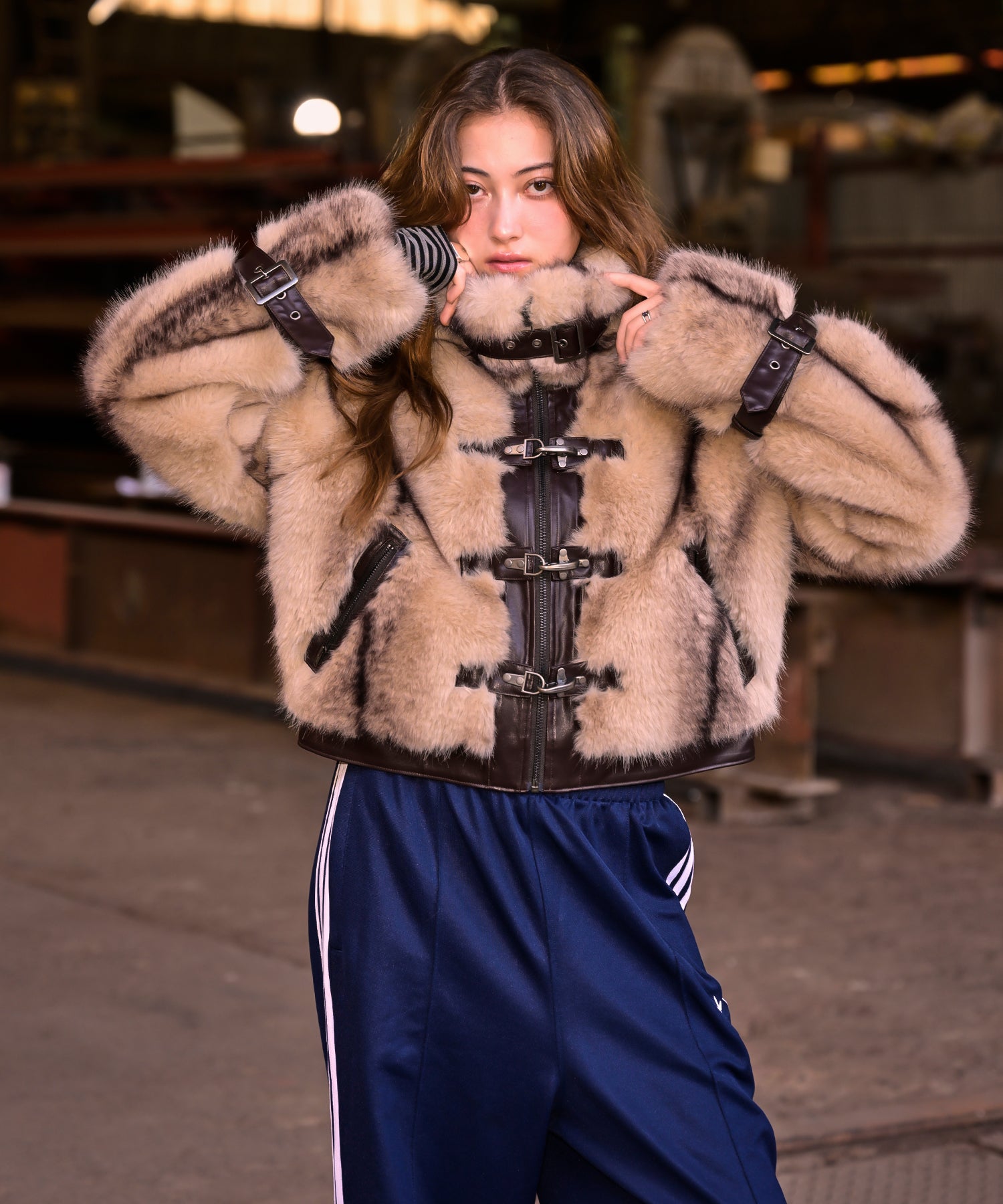 値下げ　ACLENT アクレント ファーコート　M フェイクムートンファーコート｜ACLENT（アクレント）