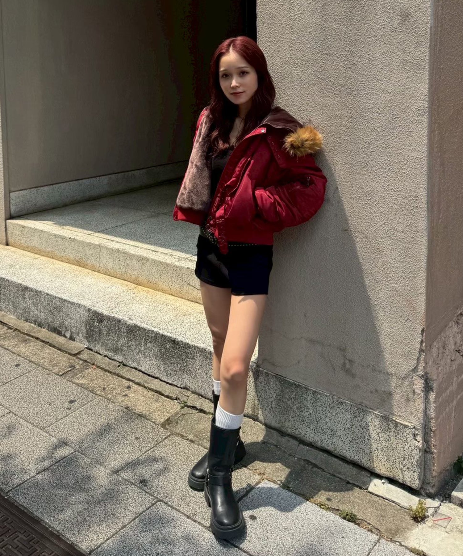 STAFF:155cm/COLOR:RED/SIZE:F