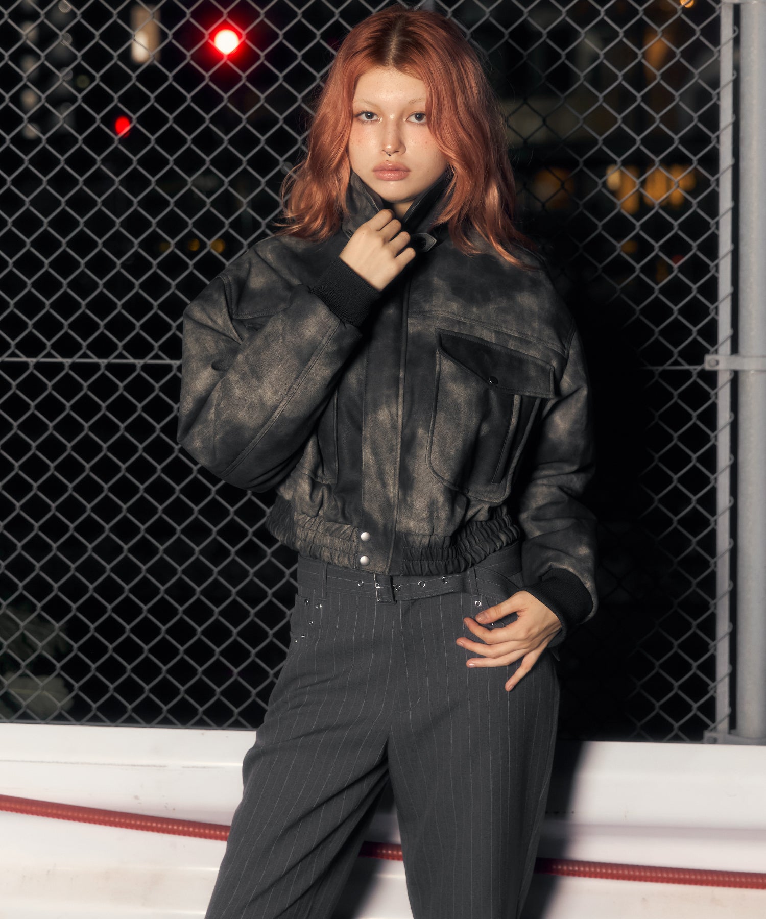 MODEL:170cm/COLOR:BLACK/SIZE:F