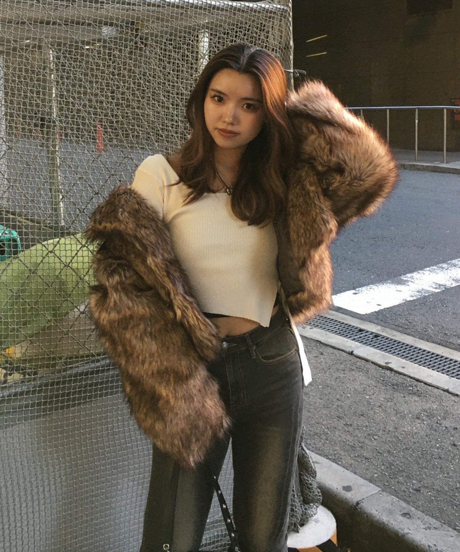 STAFF:163cm/COLOR:BROWN/SIZE:S