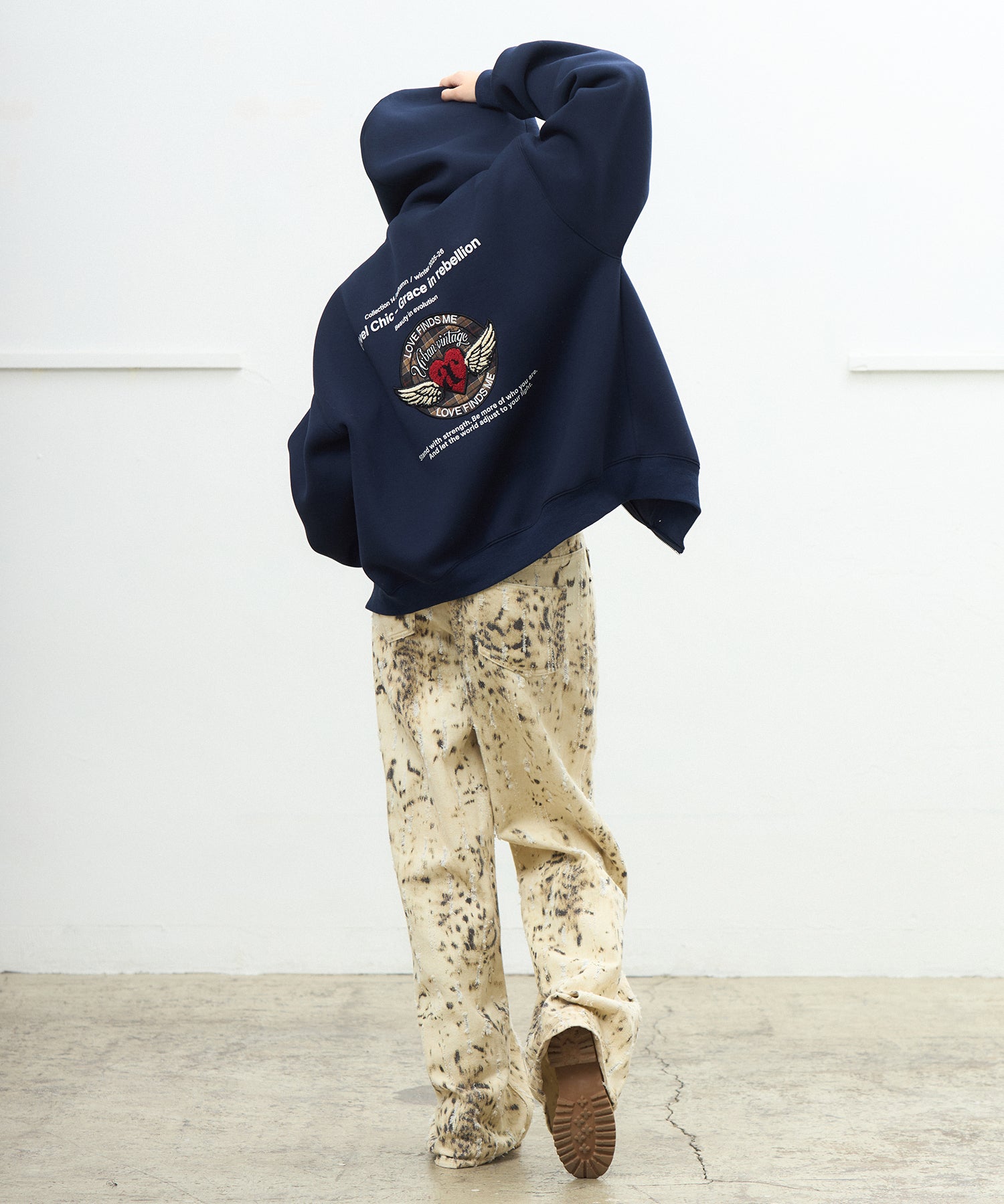 MODEL:170cm/COLOR:NAVY/SIZE:F