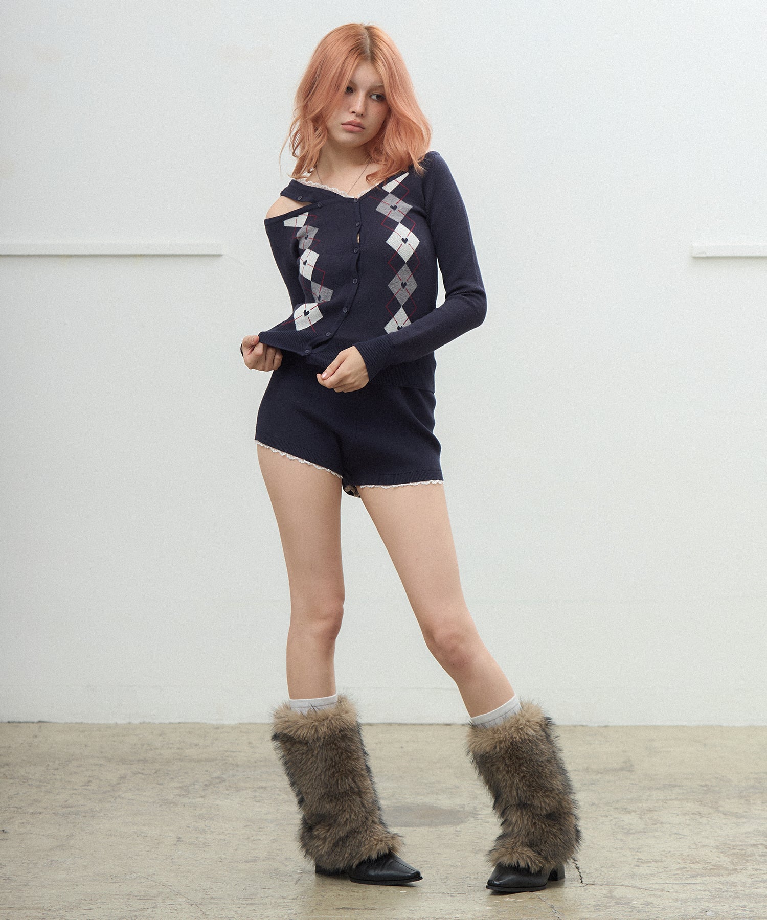 MODEL:170cm/COLOR:NAVY/SIZE:F
