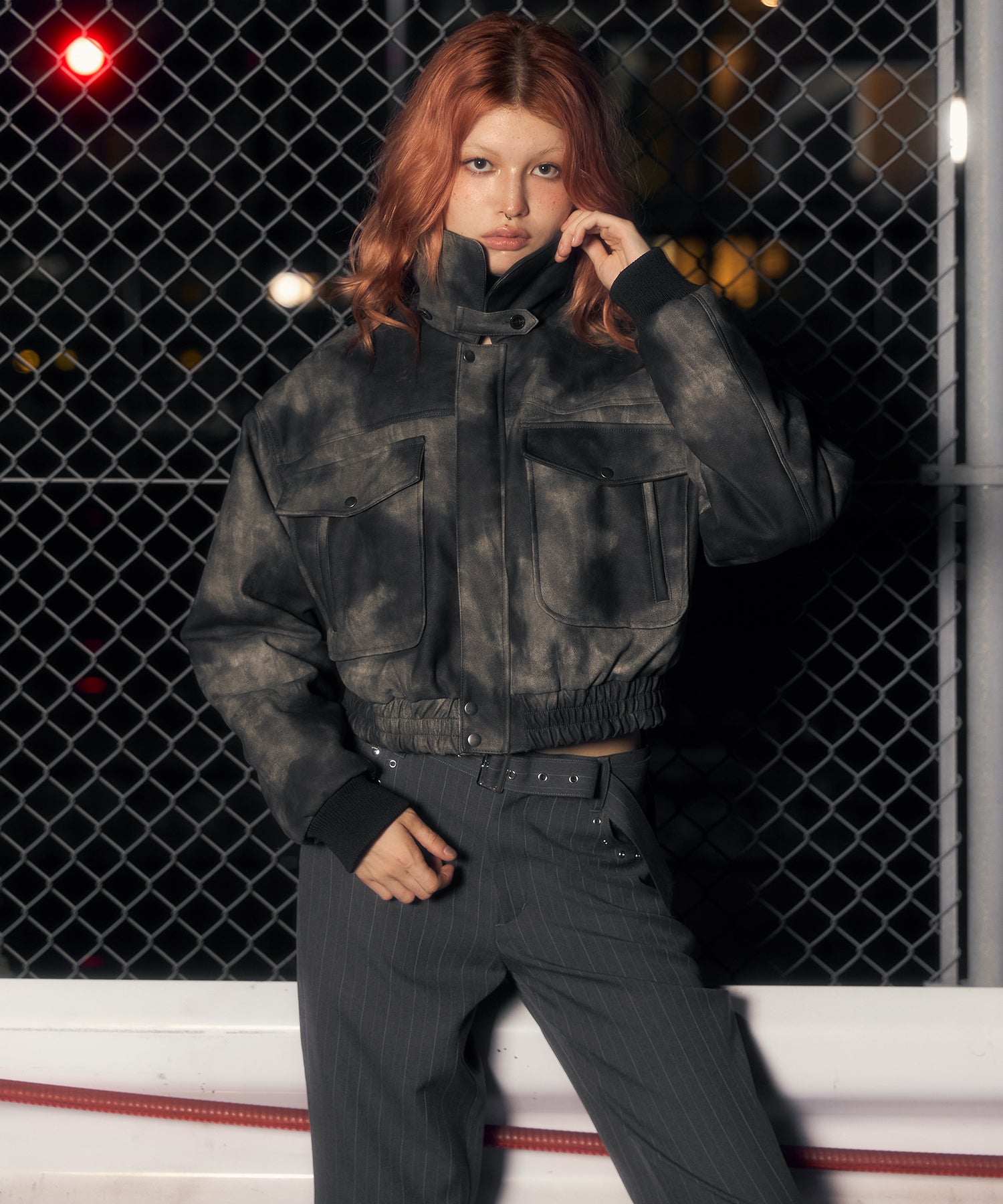 MODEL:170cm/COLOR:BLACK/SIZE:F