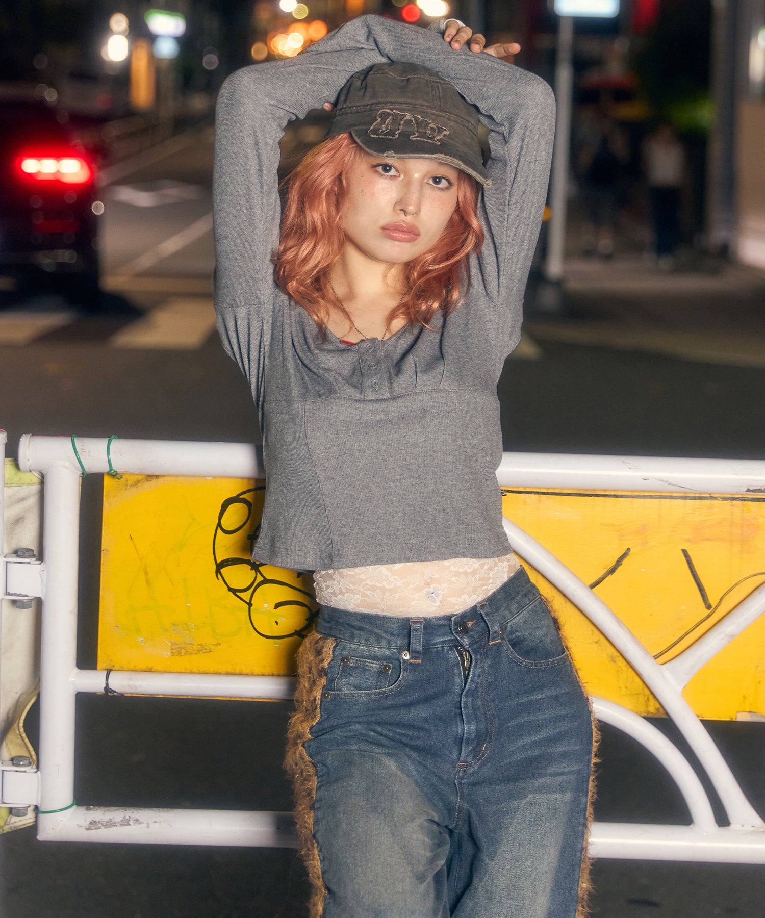 MODEL:170cm/COLOR:GRAY/SIZE:F