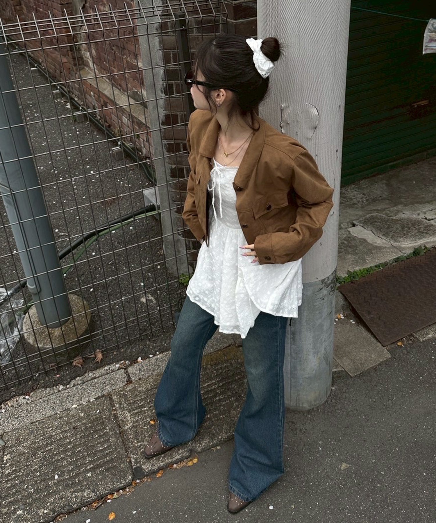 STAFF:154cm/COLOR:BROWN/SIZE:F