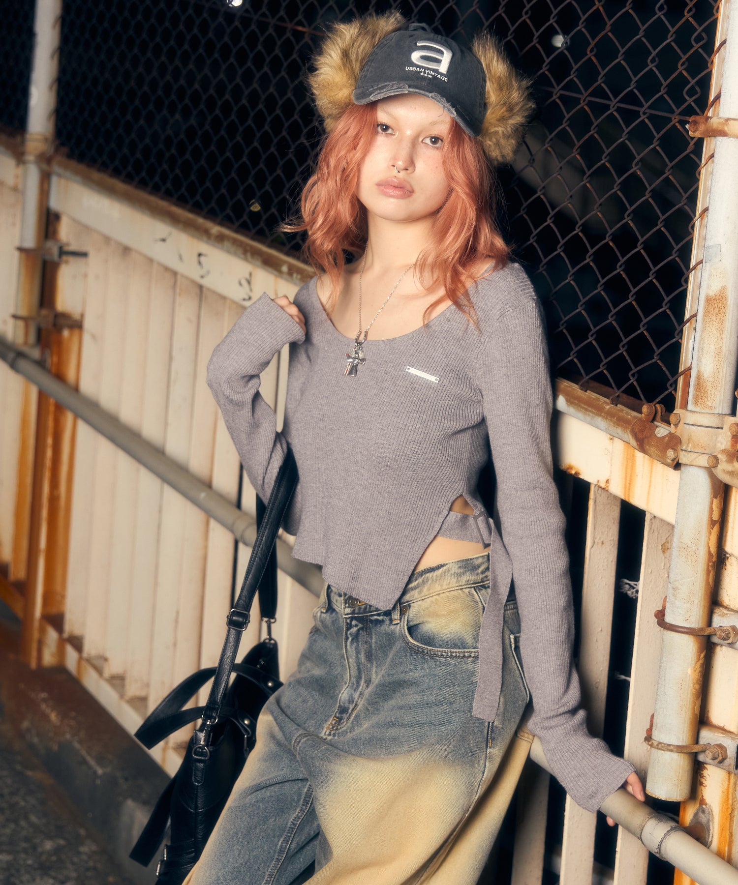MODEL:170cm/COLOR:GRAY/SIZE:F