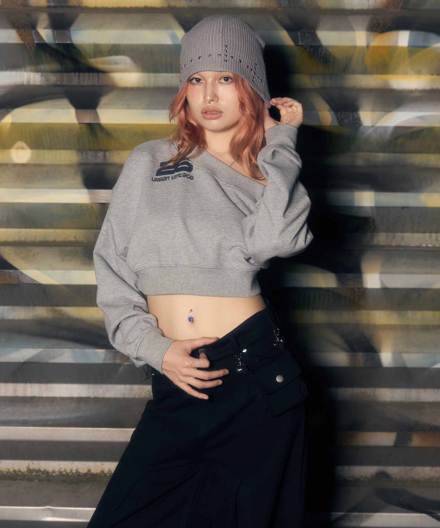 MODEL:170cm/COLOR:GRAY/SIZE:F