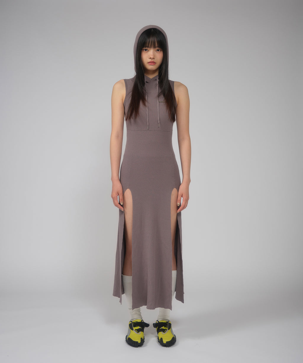 Hooded rib knit dress｜ACLENT（アクレント）