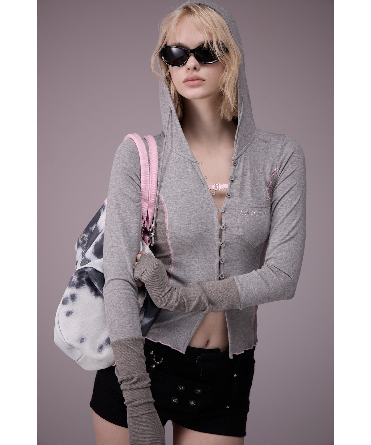 MODEL:176cm/COLOR:GRY/SIZE:F