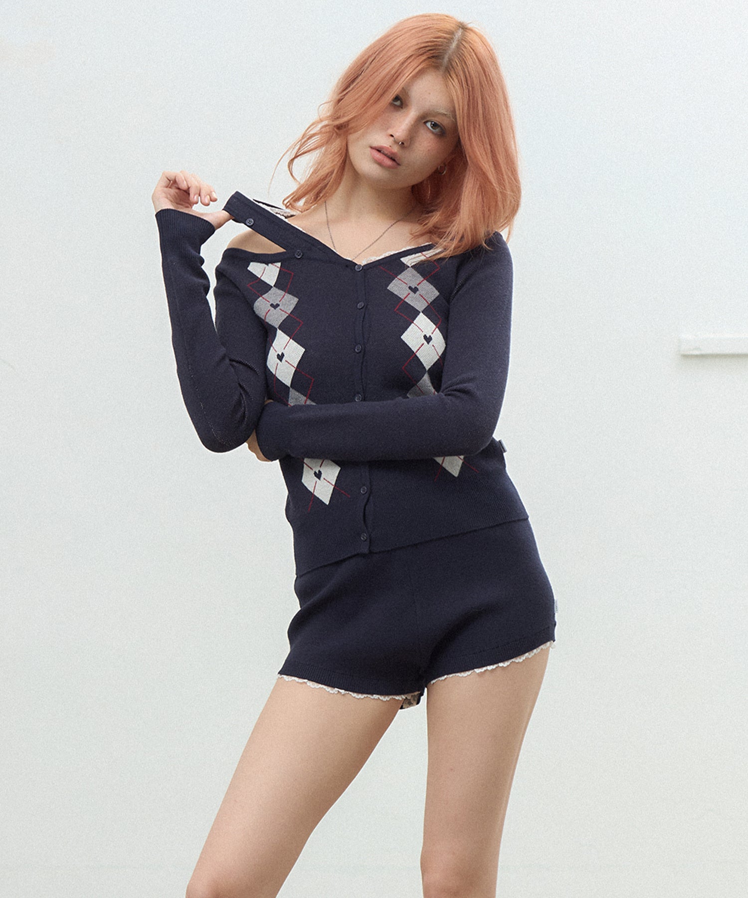 MODEL:170cm/COLOR:NAVY/SIZE:F