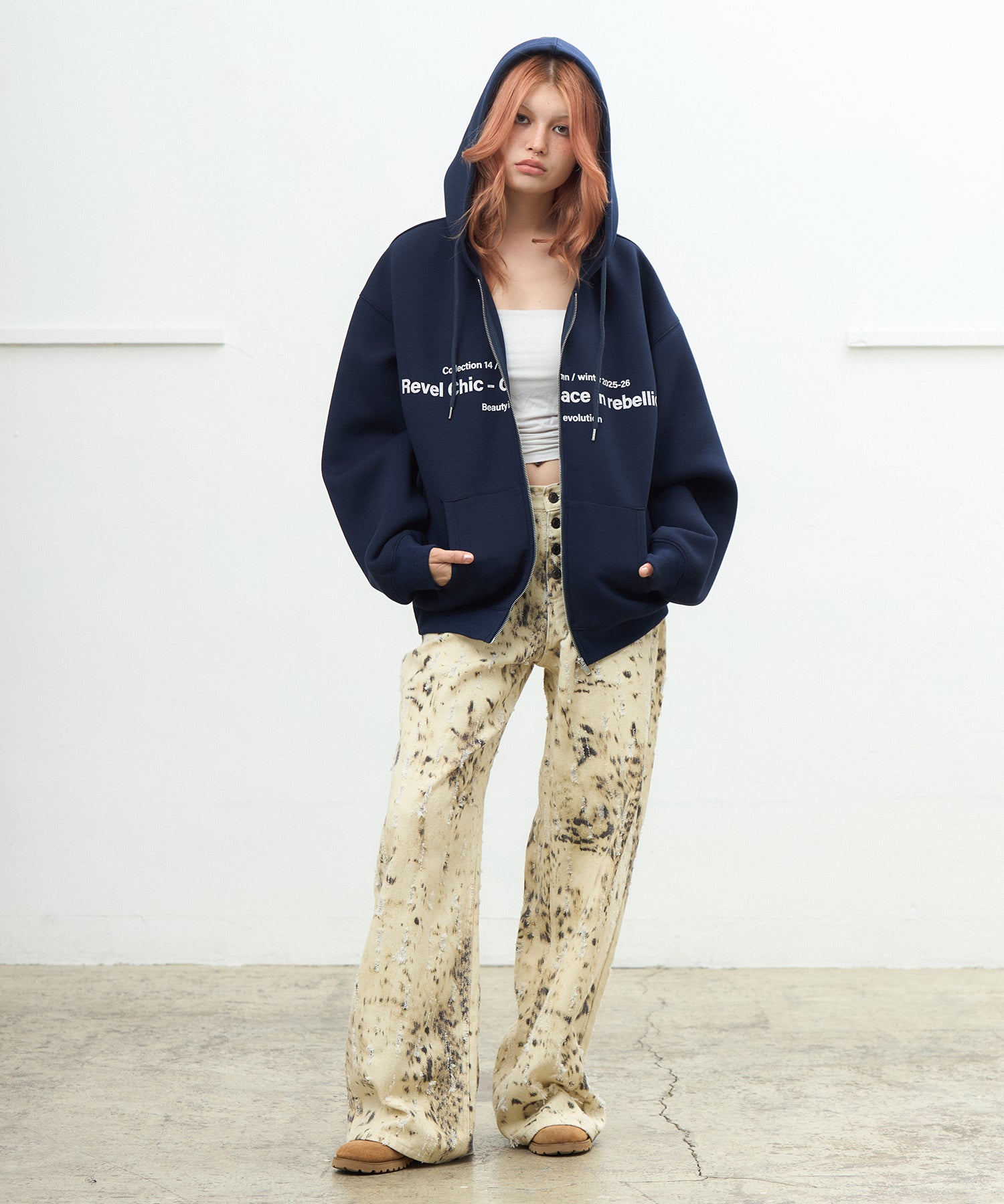 MODEL:170cm/COLOR:NAVY/SIZE:F
