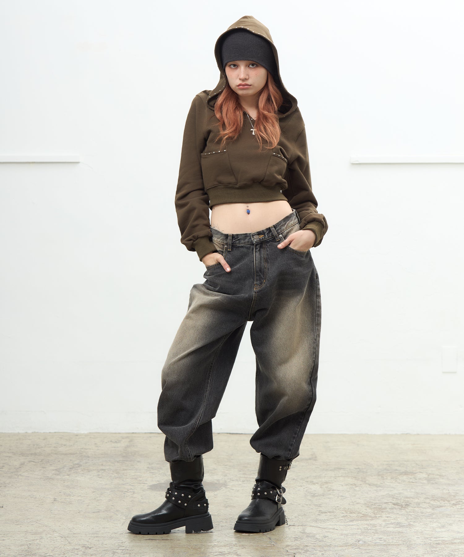 MODEL:170cm/COLOR:KHAKI/SIZE:F