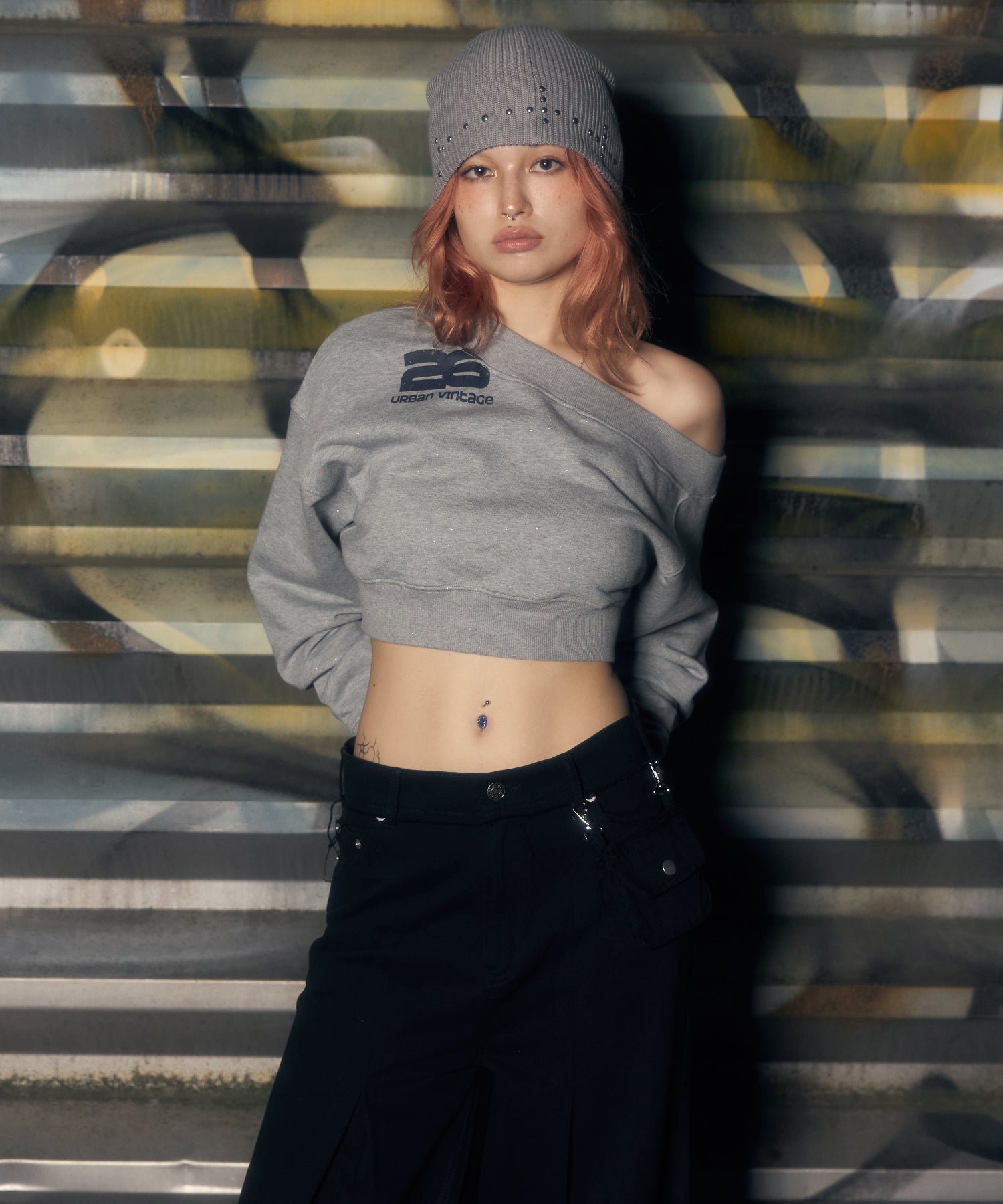 MODEL:170cm/COLOR:GRAY/SIZE:F