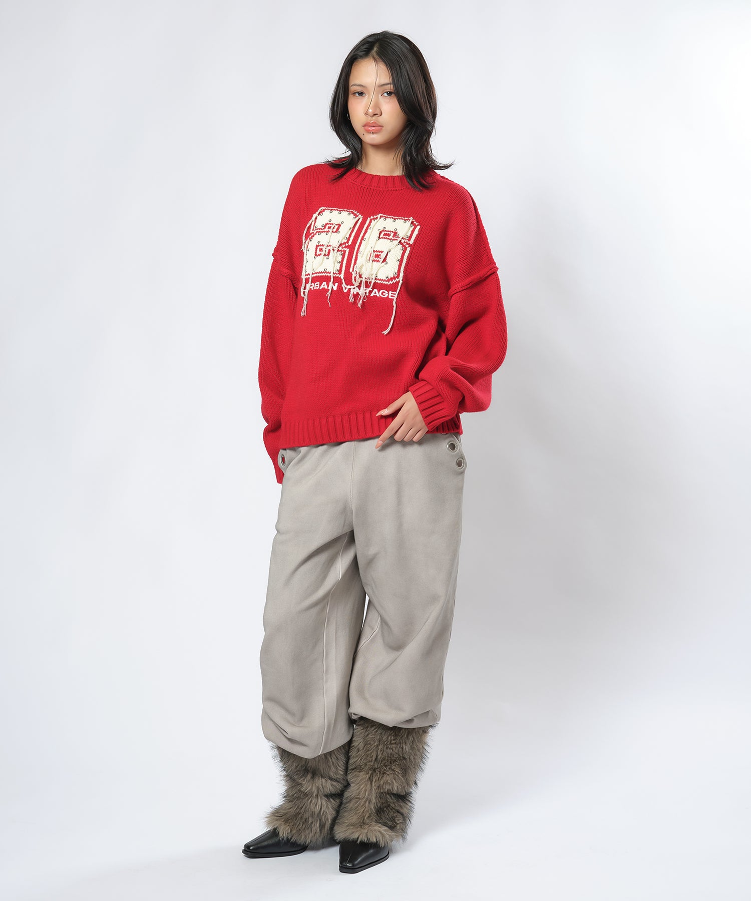 MODEL:170cm/COLOR:RED/SIZE:F