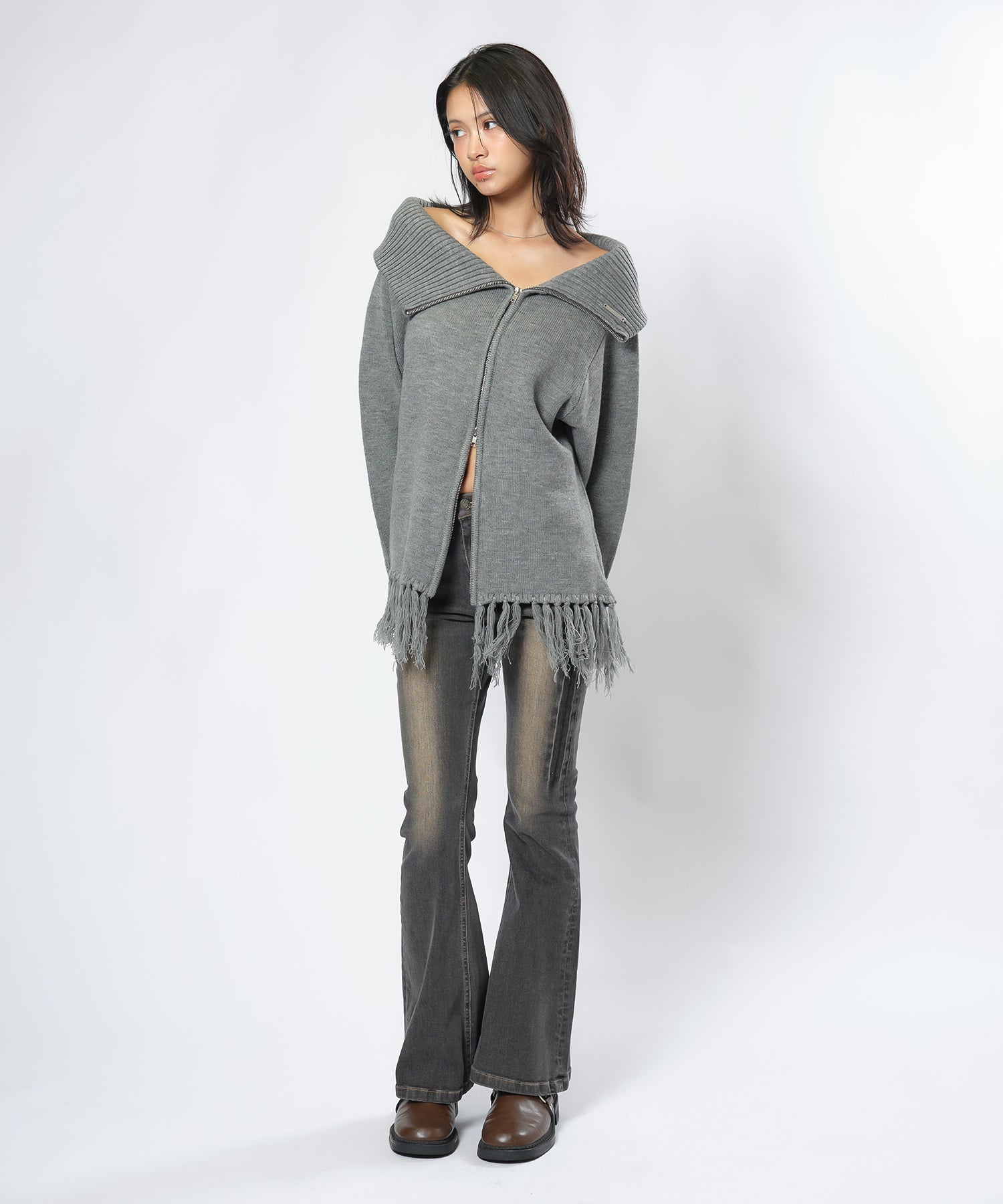 MODEL:170cm/COLOR:GRAY/SIZE:F