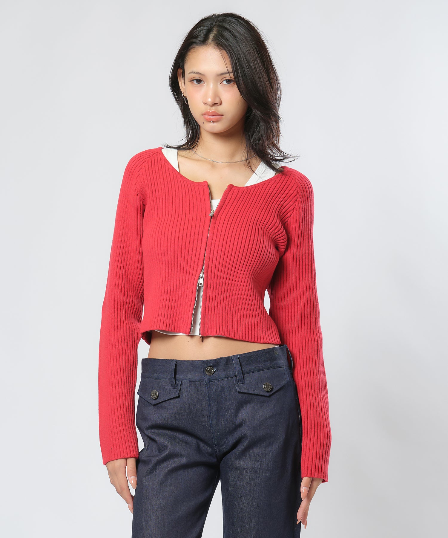 MODEL:170cm/COLOR:RED/SIZE:F