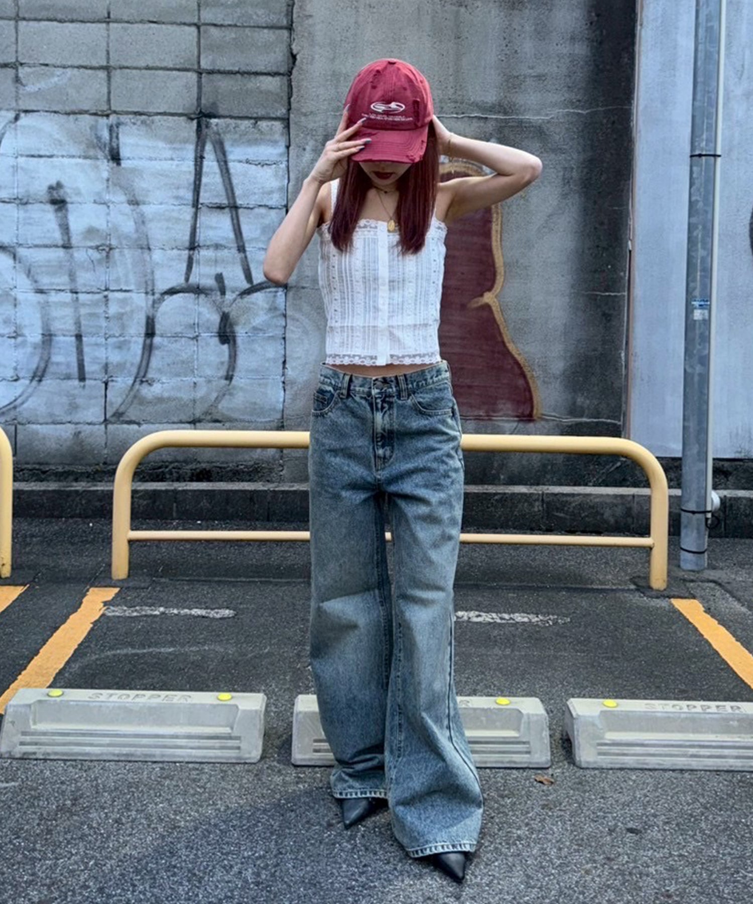 STAFF:155cm/COLOR:BLUE