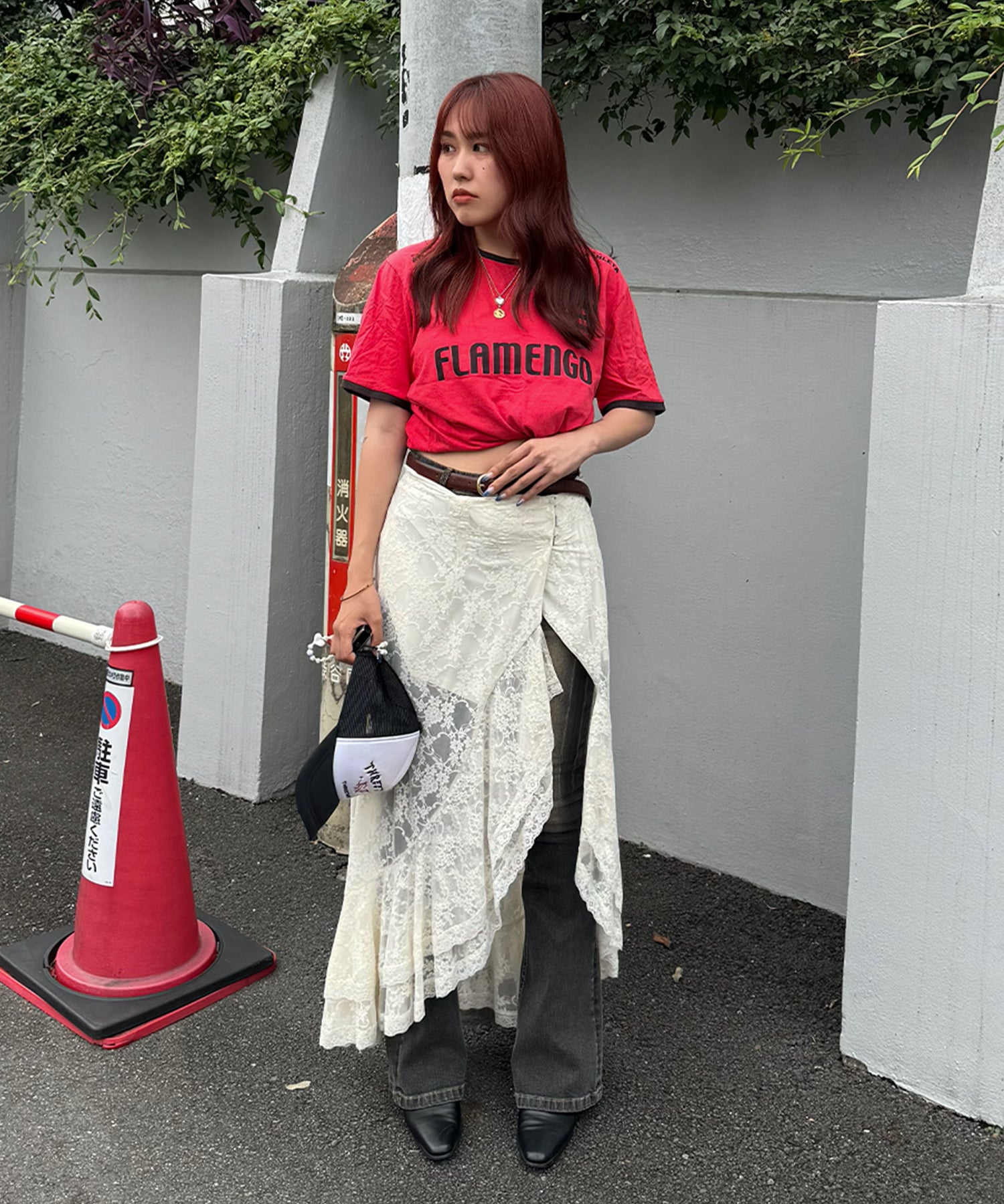 ACLENT lace frill wrap skirt レース ラップスカート