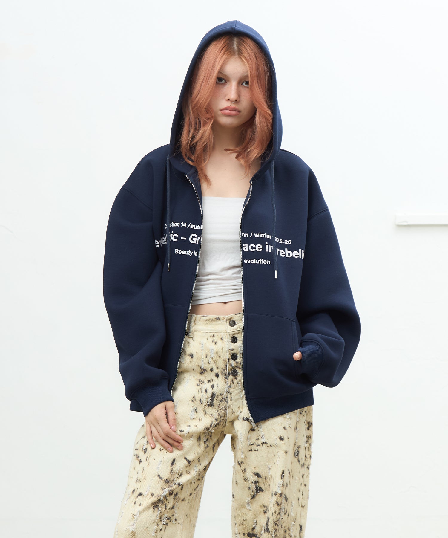 MODEL:170cm/COLOR:NAVY/SIZE:F