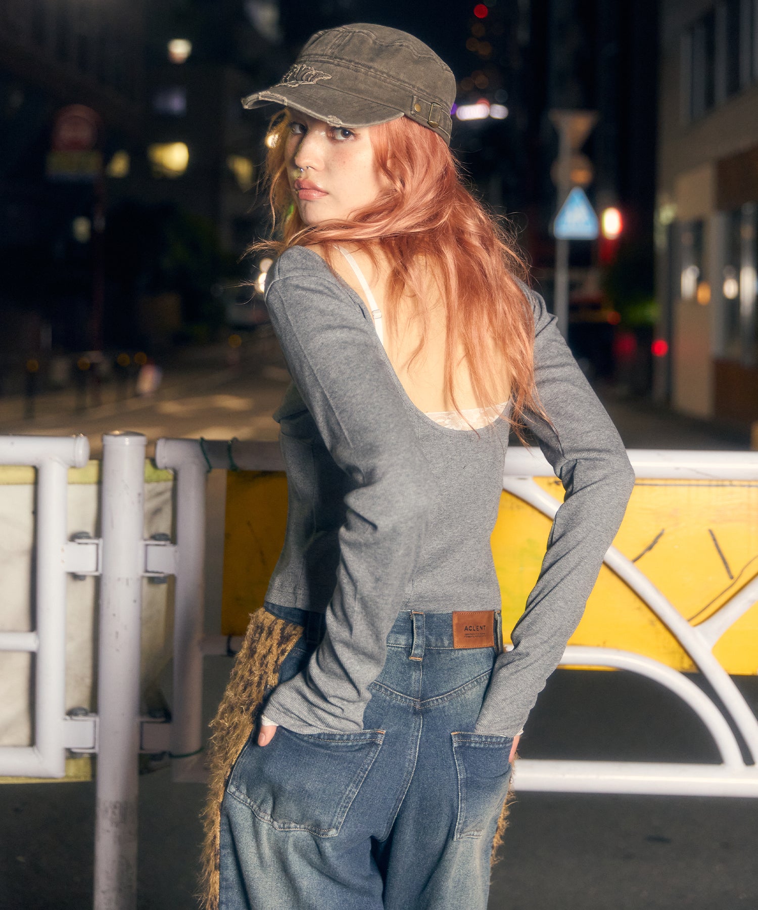 MODEL:170cm/COLOR:GRAY/SIZE:F