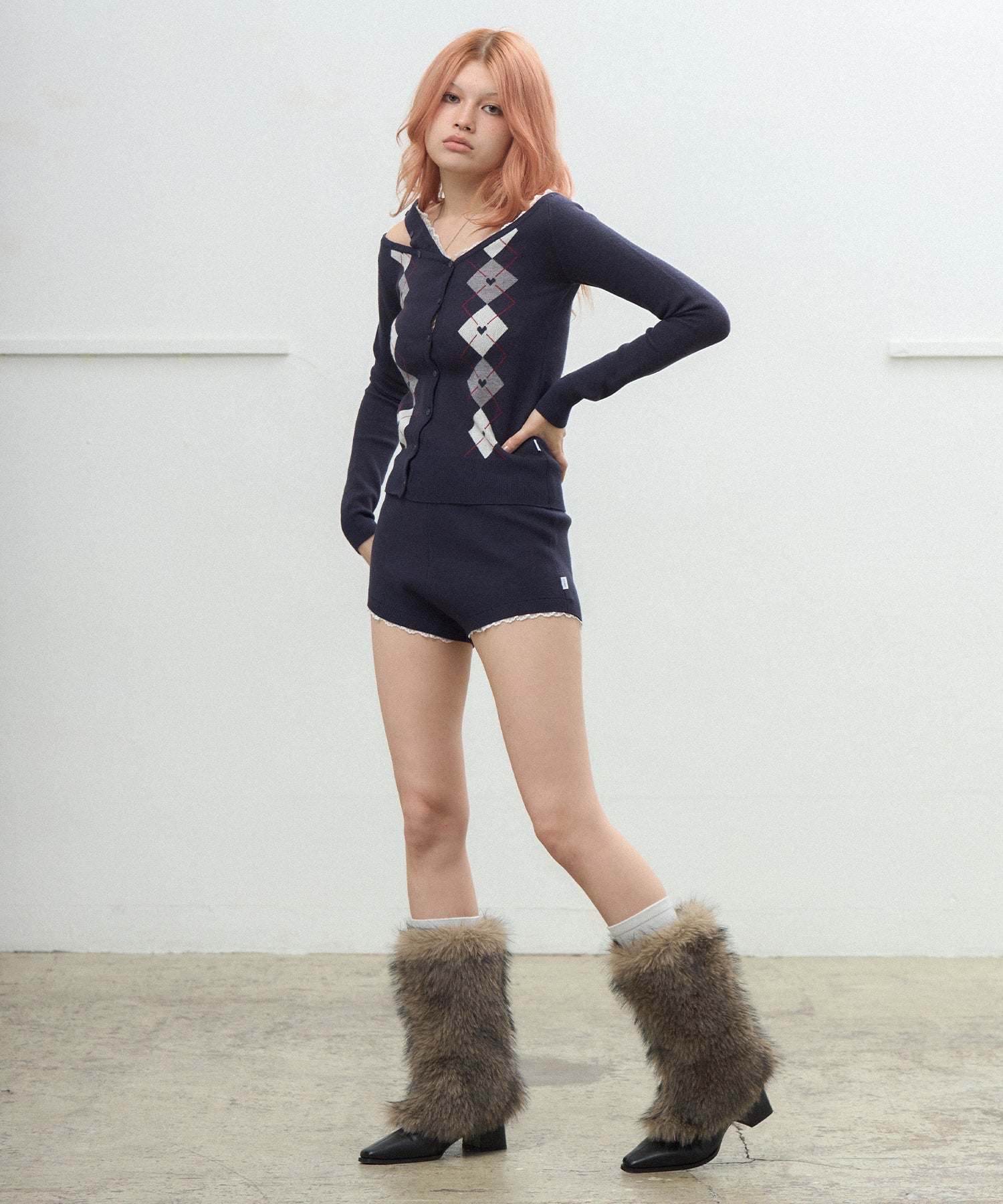 MODEL:170cm/COLOR:NAVY/SIZE:F