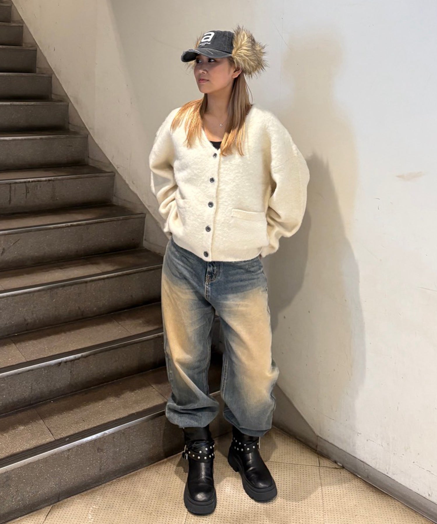 STAFF:157cm/COLOR:WHITE/SIZE:F